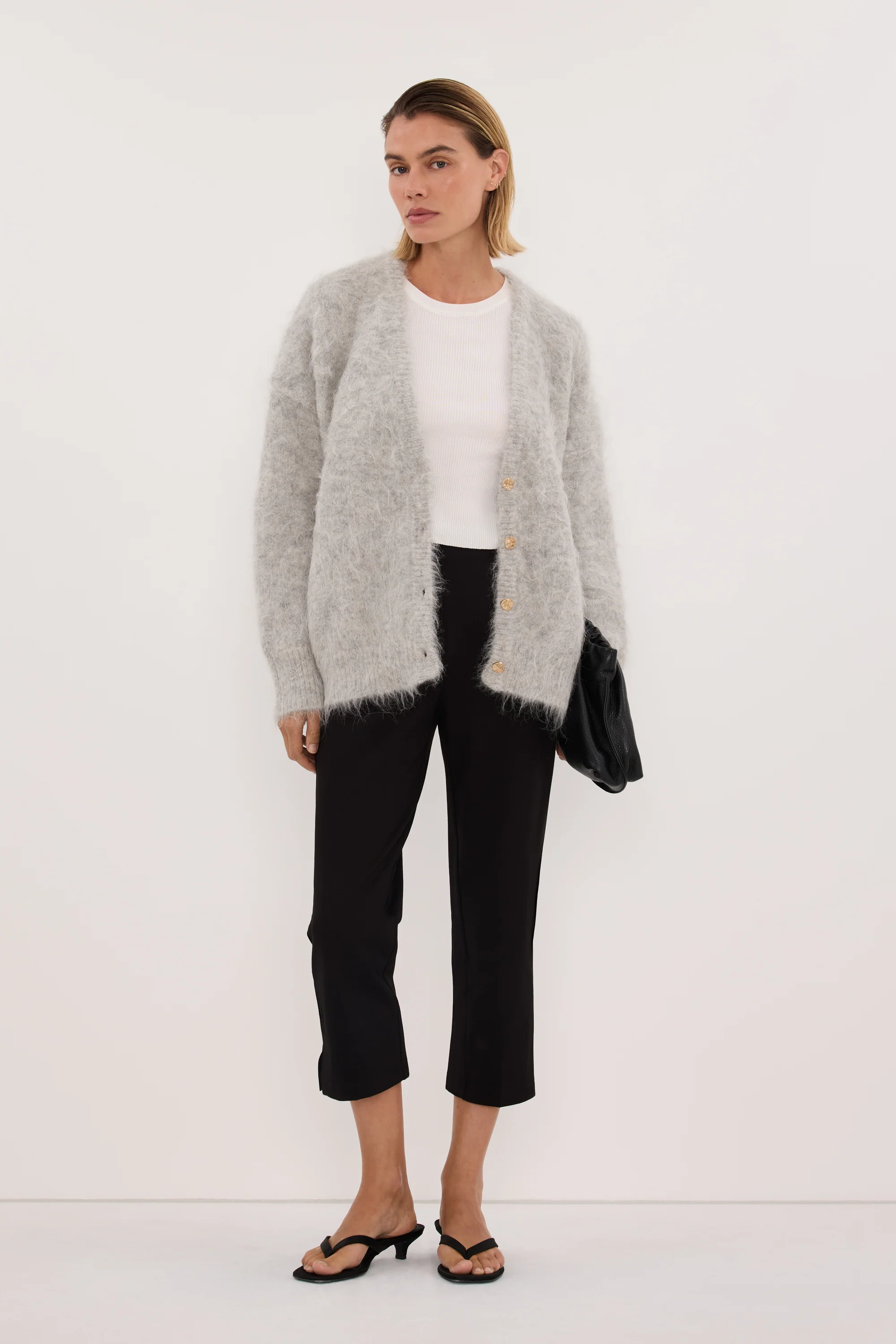 SALMA SILVER LONGLINE CARDIGAN