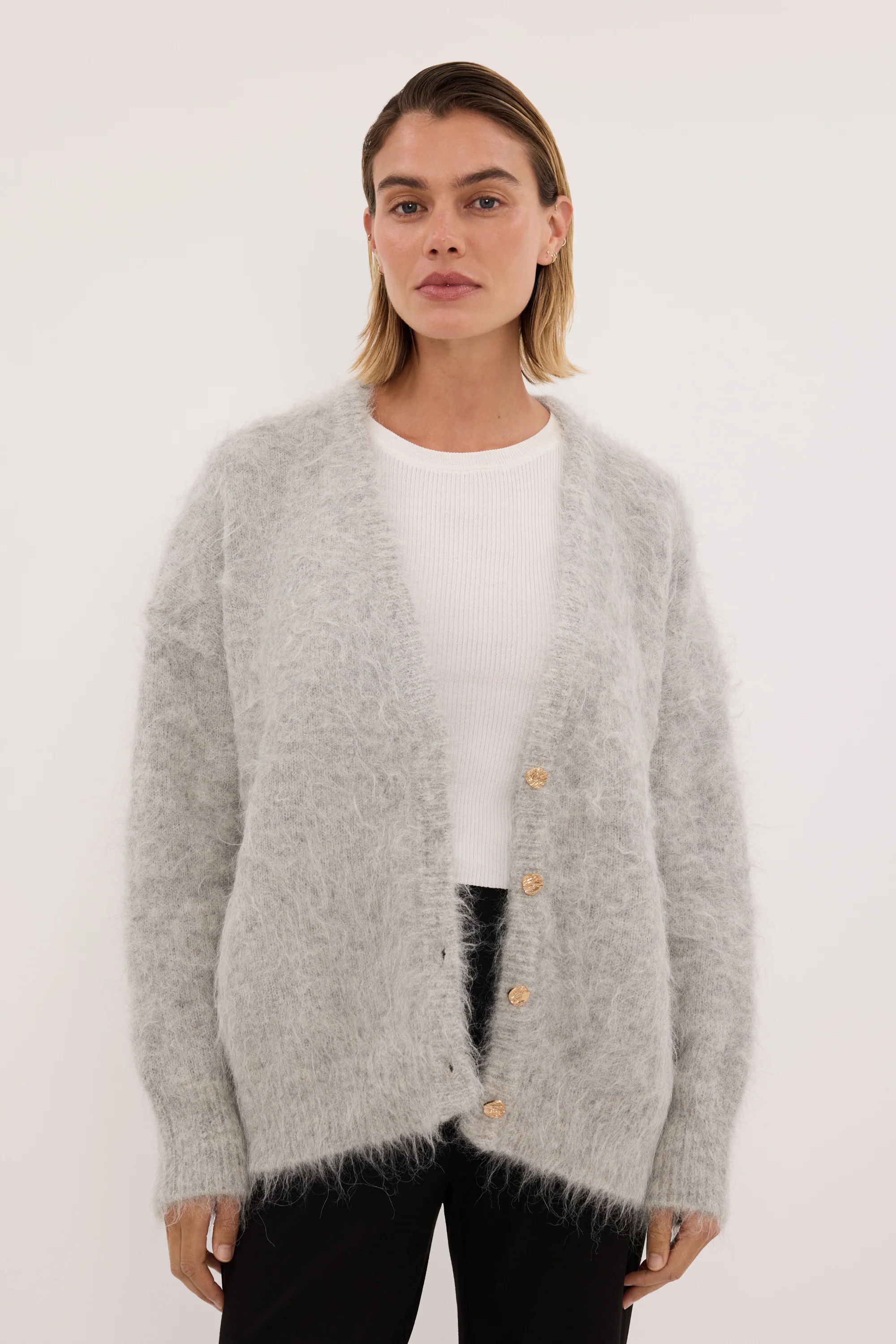 SALMA SILVER LONGLINE CARDIGAN - Image 2