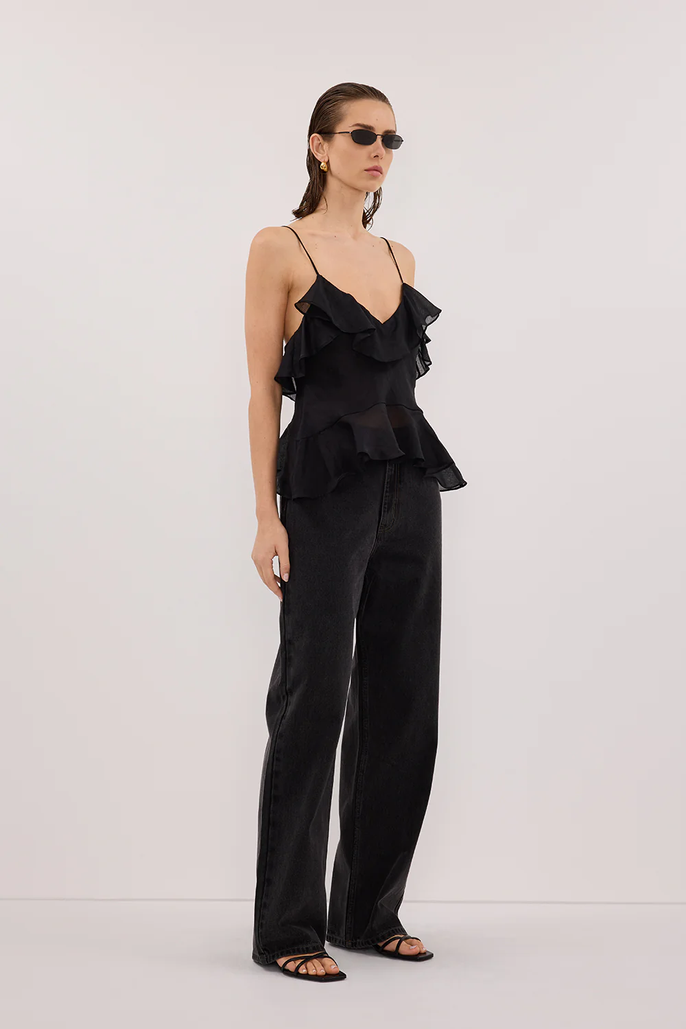 SARA BLACK RAMIE CAMI TOP - Image 3
