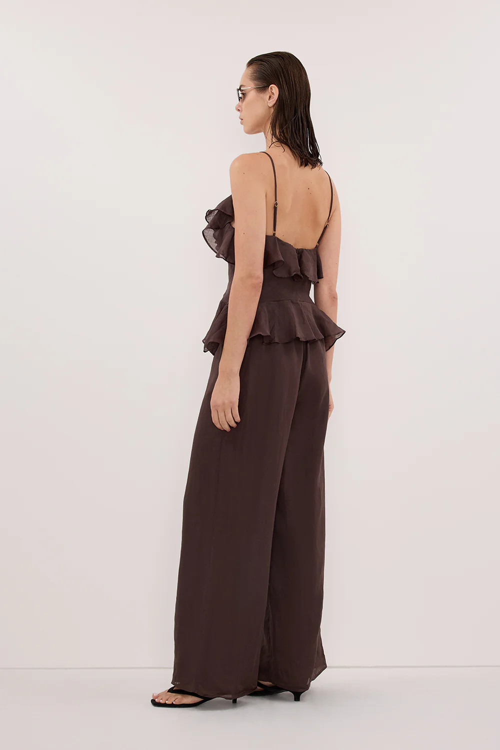 SARA DARK CHOC RAMIE CAMI TOP - Image 4