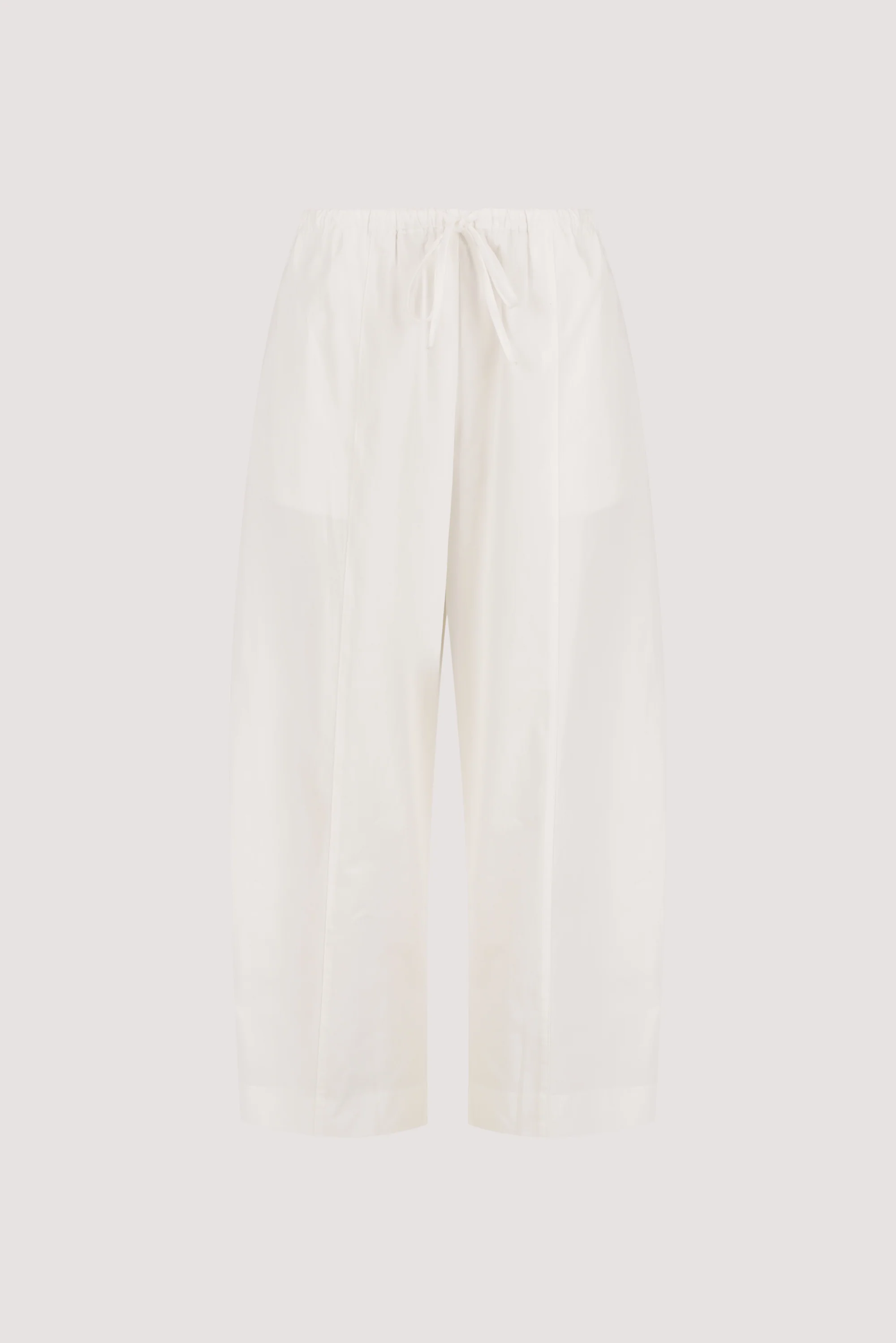 SCOUT WHITE COTTON BARREL LEG PANT - Image 9