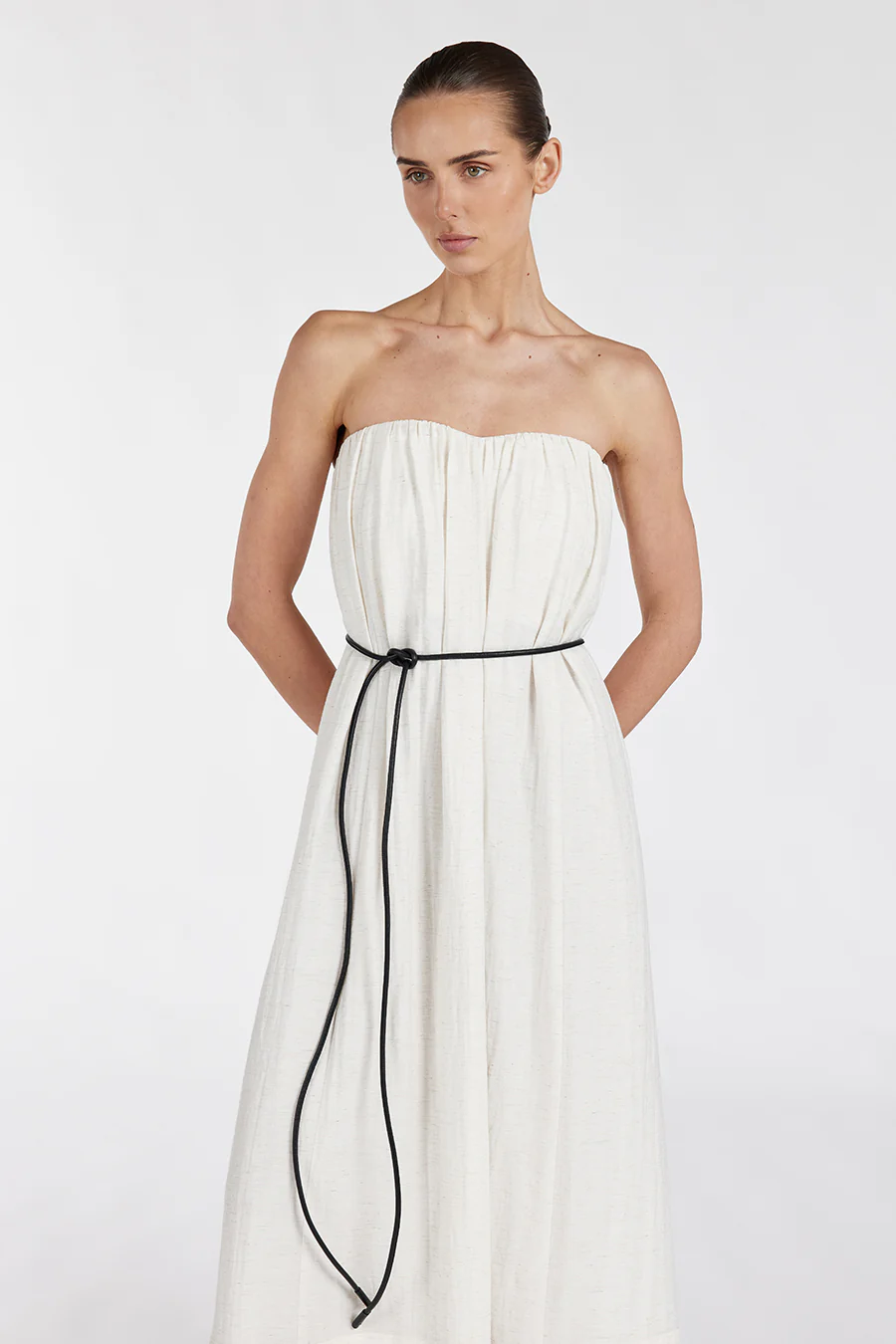 SHANIYA CREAM MARLE MIDI DRESS - Image 2
