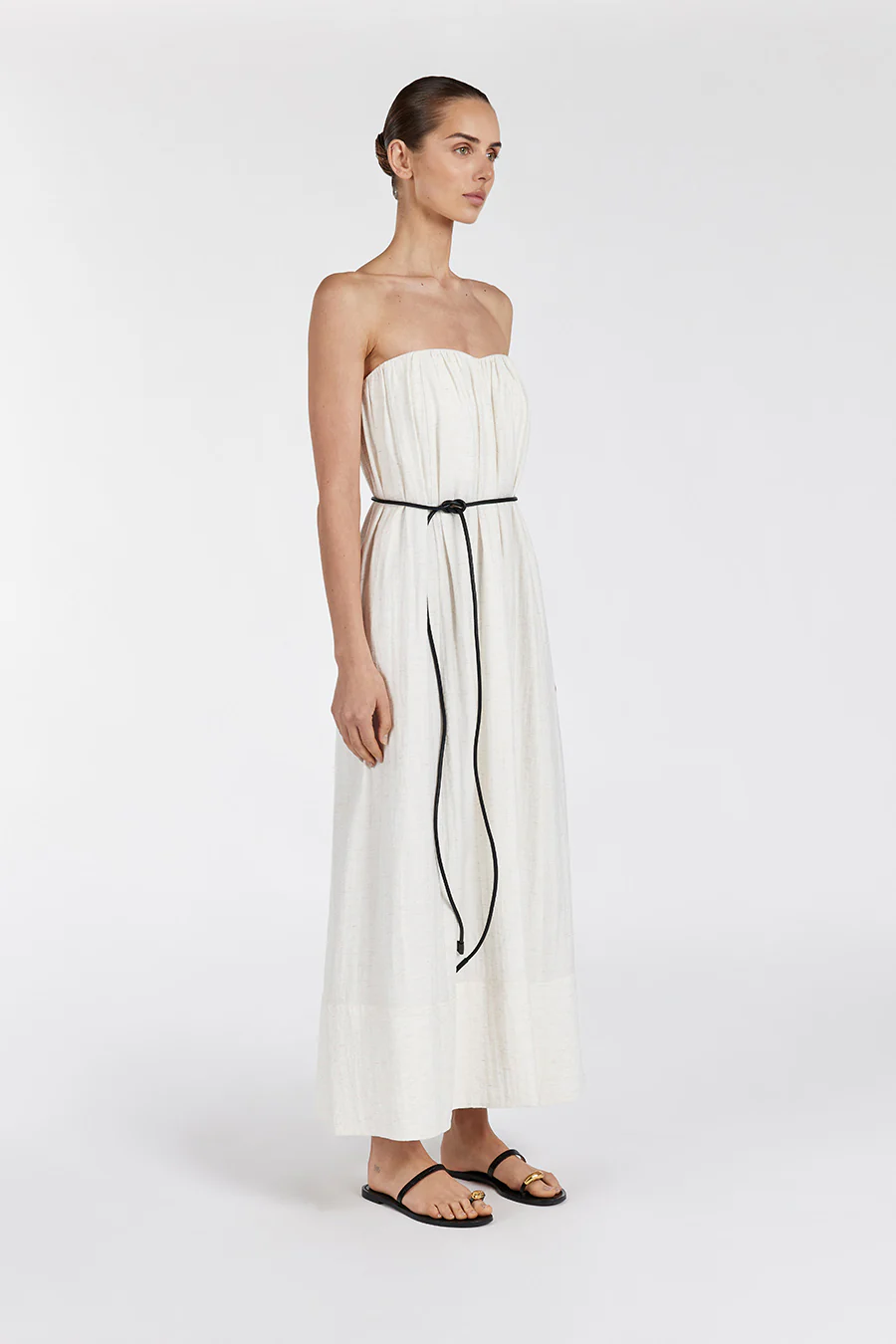SHANIYA CREAM MARLE MIDI DRESS - Image 3