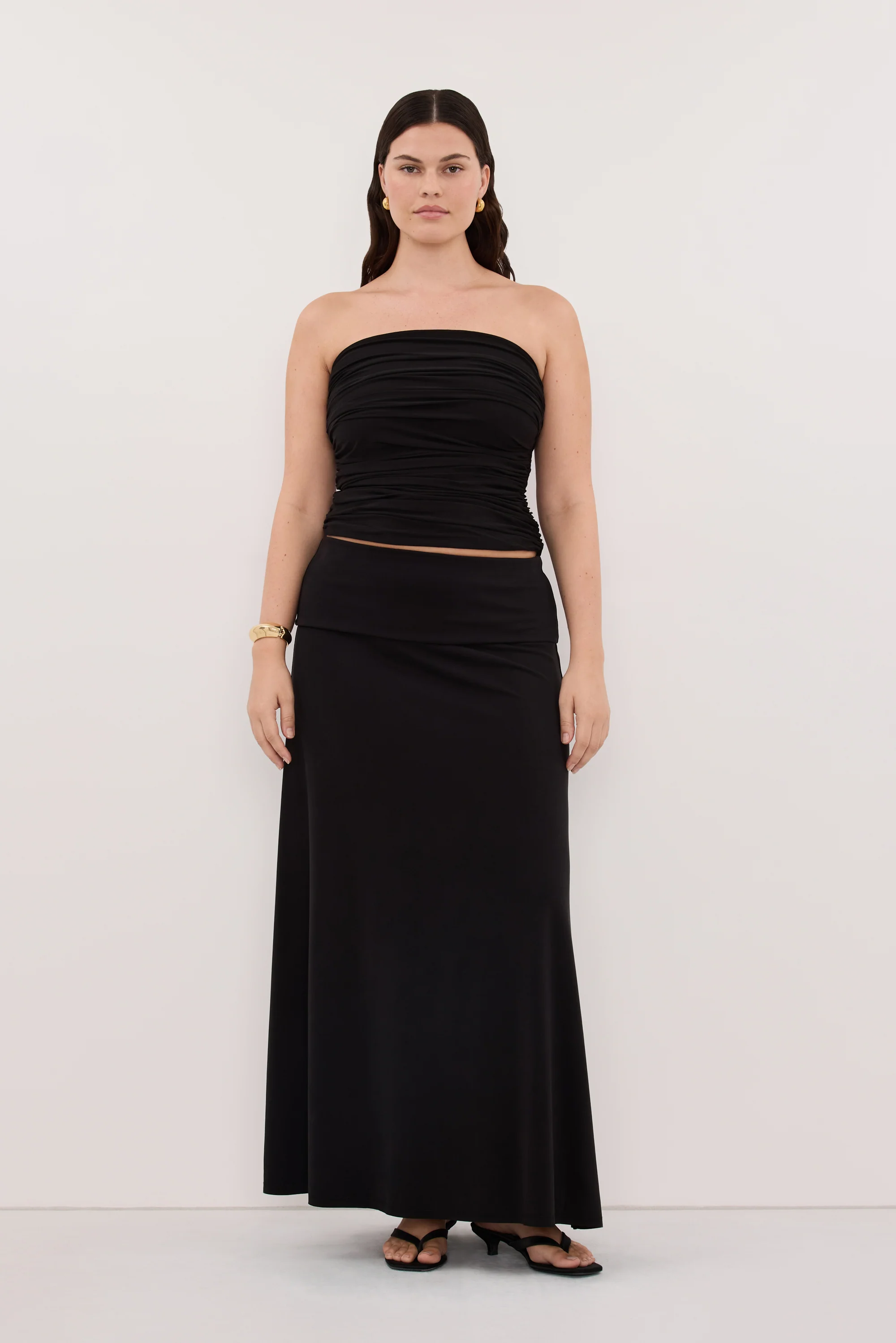 SHARI BLACK STRAPLESS BANDEAU TOP - Image 6