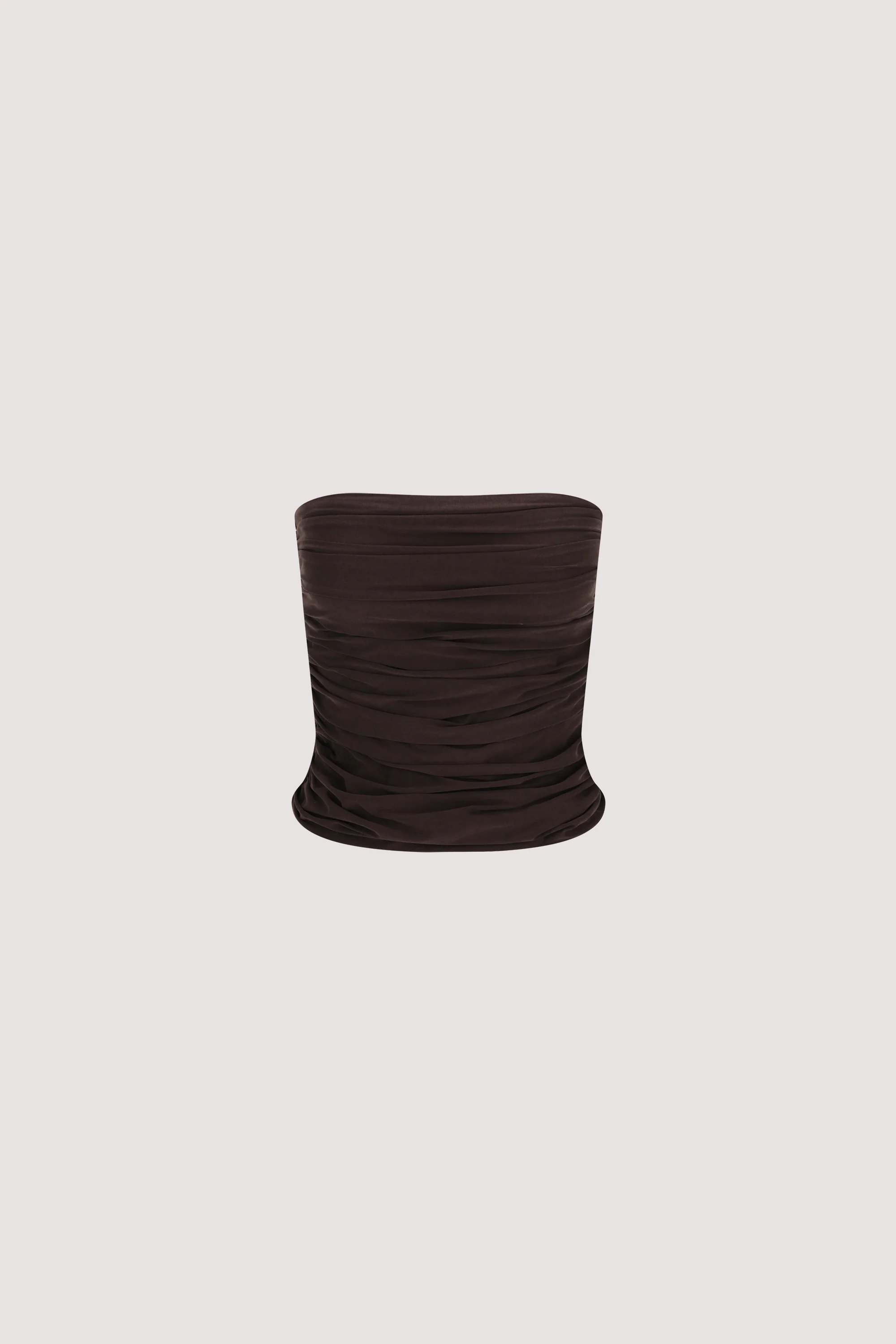 SHARI BURNT CHOC STRAPLESS BANDEAU TOP - Image 6