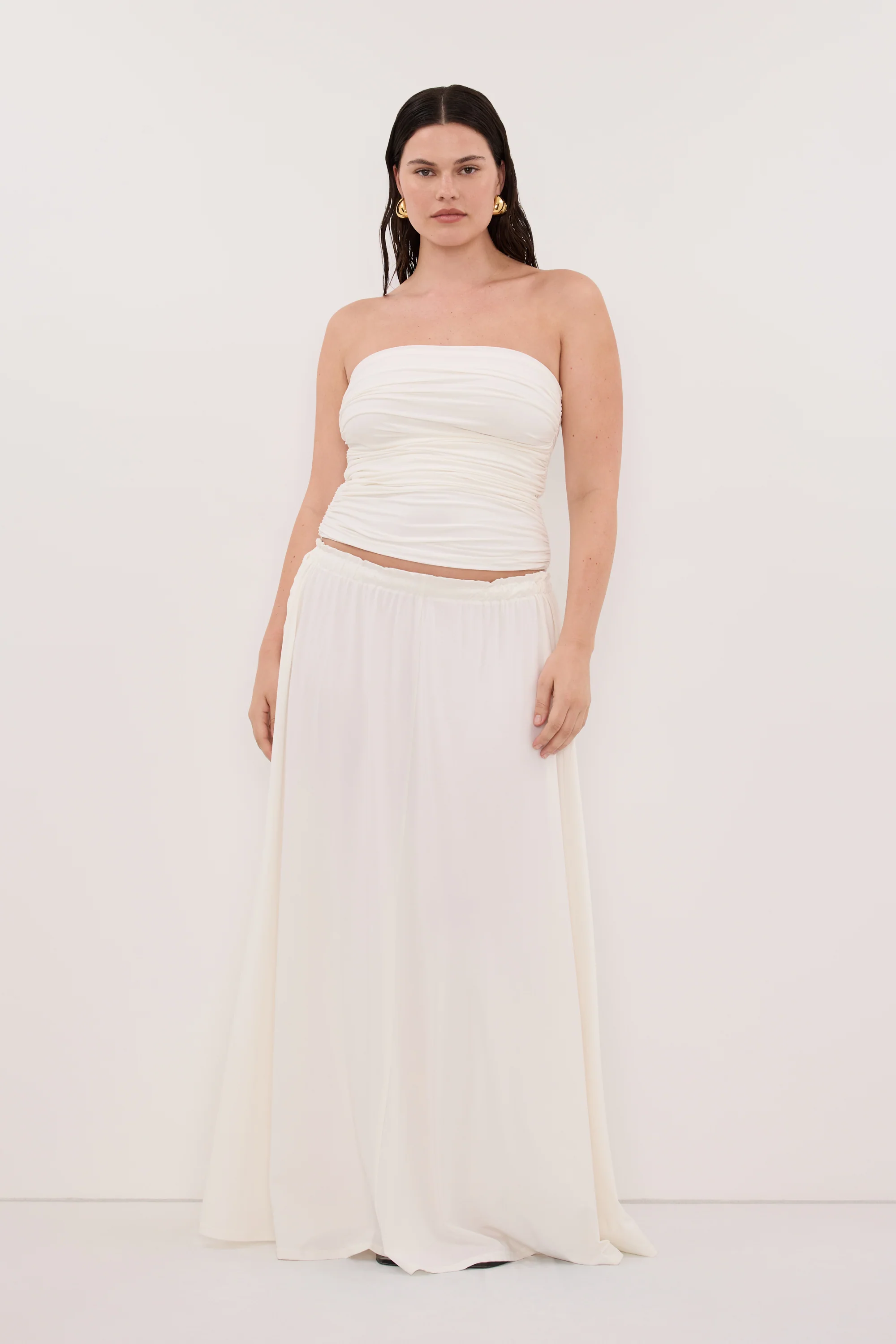 SHARI OFF WHITE STRAPLESS BANDEAU TOP - Image 7