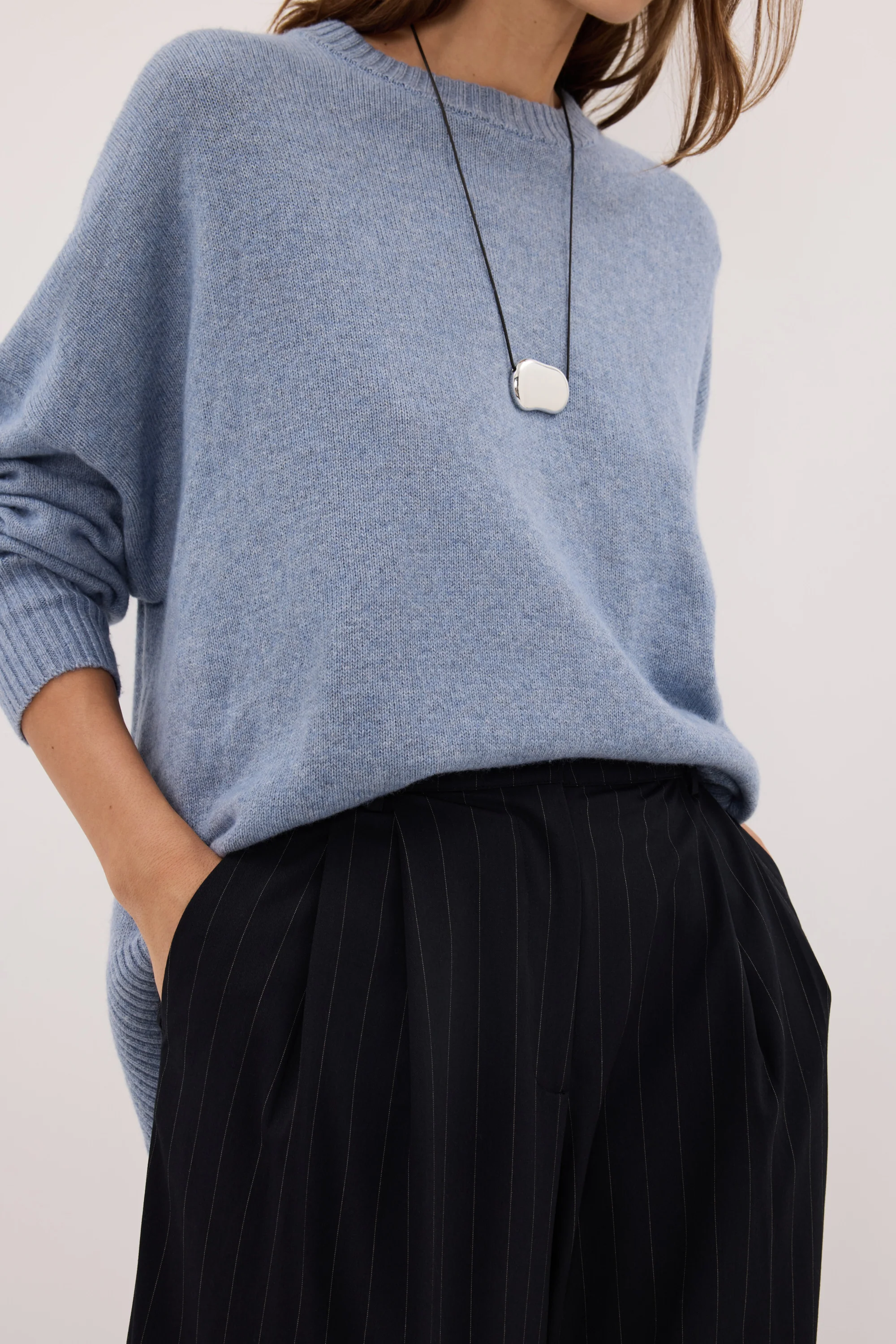 SIAN INK STRIPE TAILORED WIDE PANT - Image 5