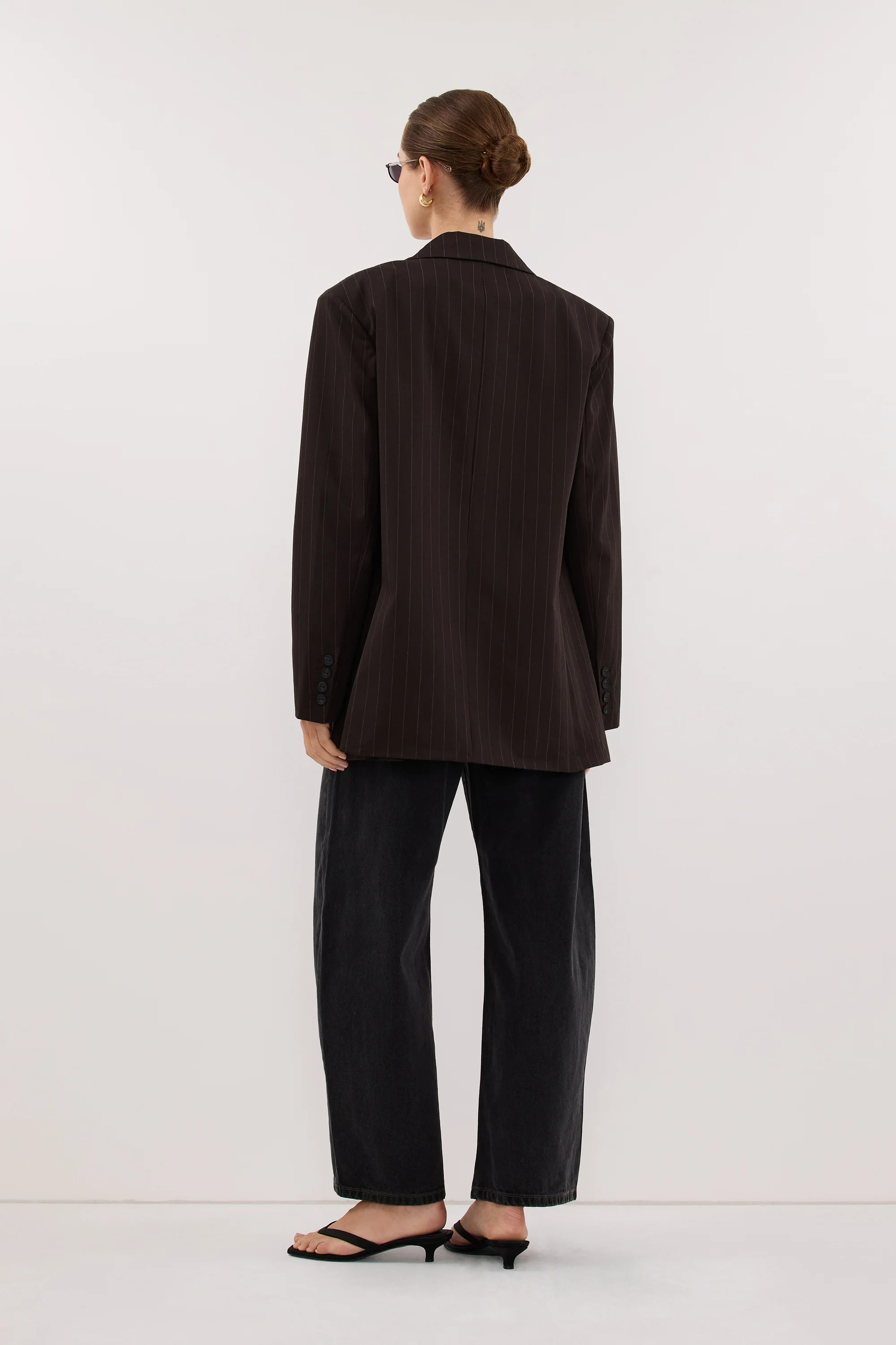 SIAN PEAT CHOC STRIPE OVERSIZED BLAZER - Image 3