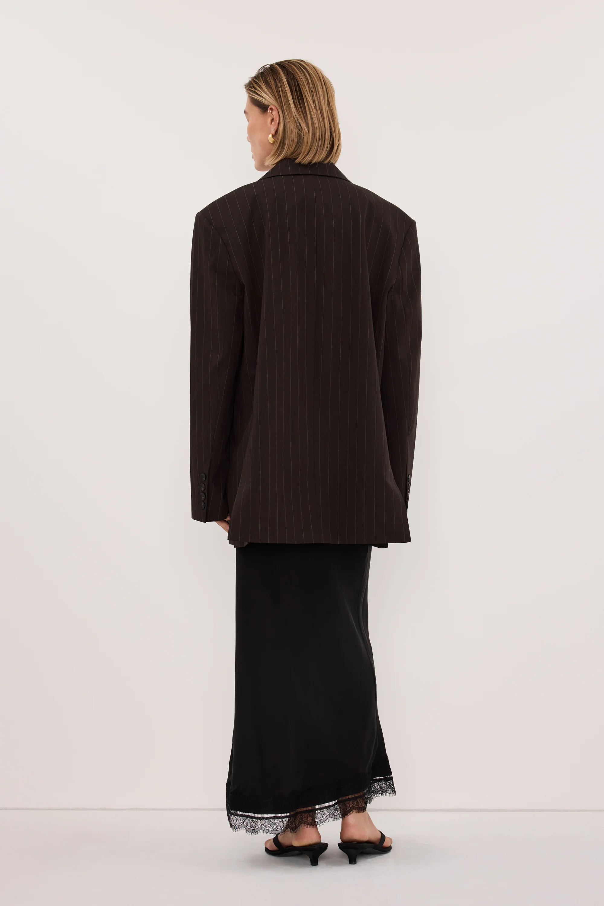 SIAN PEAT CHOC STRIPE OVERSIZED BLAZER - Image 6