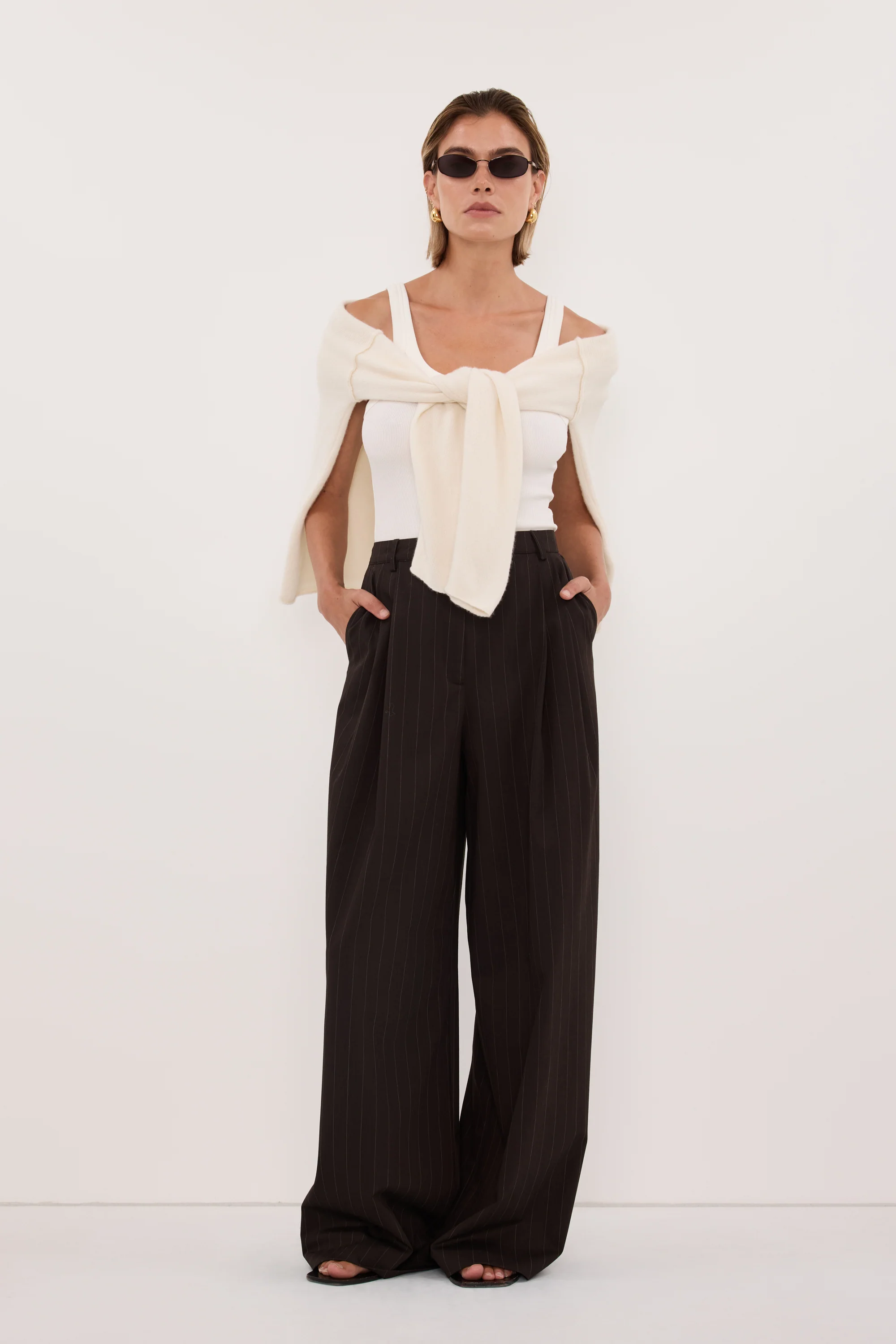 SIAN PEAT CHOC TAILORED WIDE PANT - Image 2