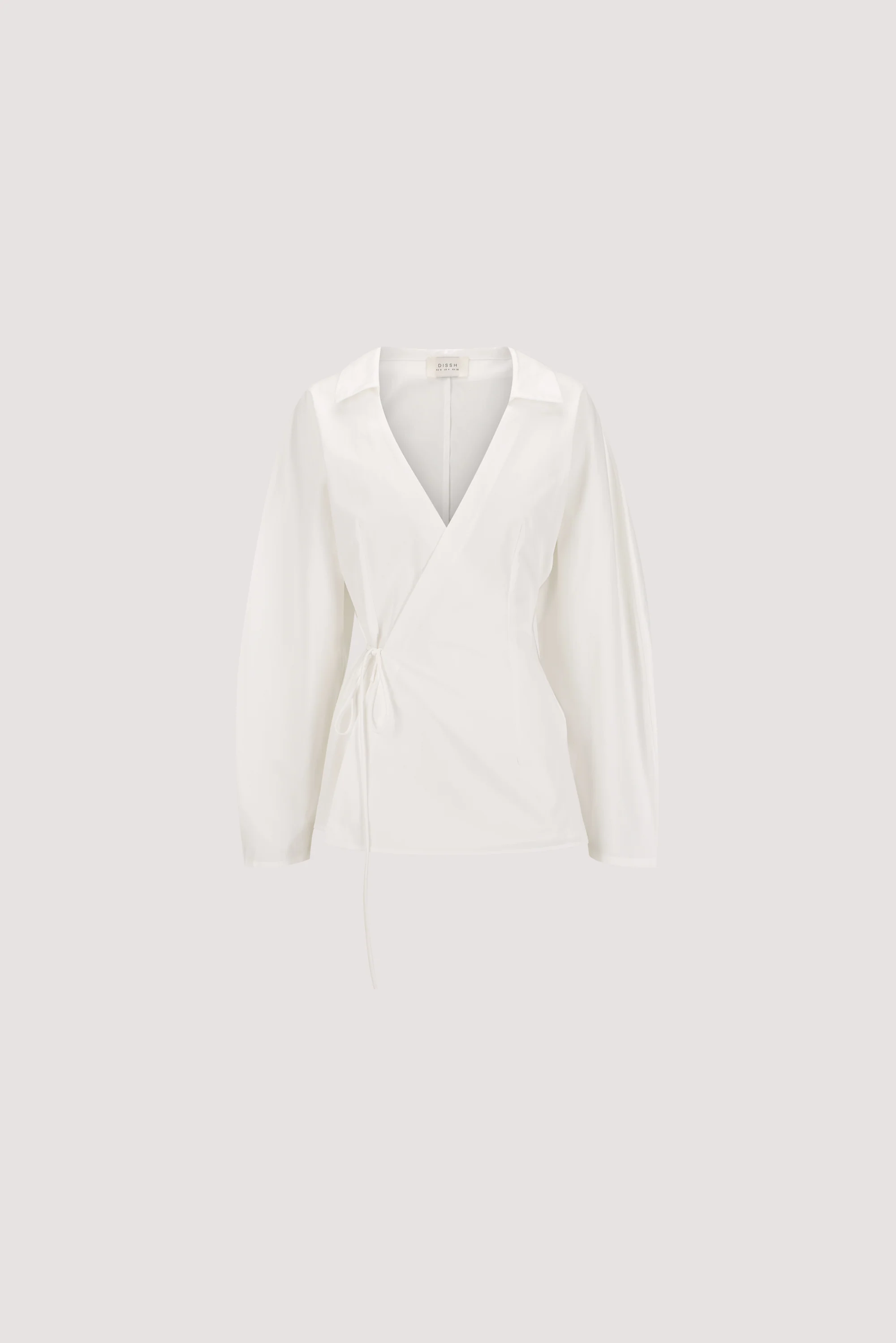 SIENA WHITE COTTON WRAP SHIRT - Image 7