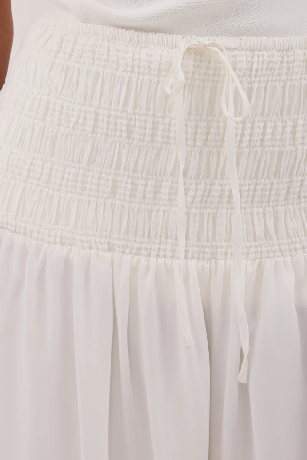 SIERRA WHITE TEXTURED MIDI SKIRT - Image 5