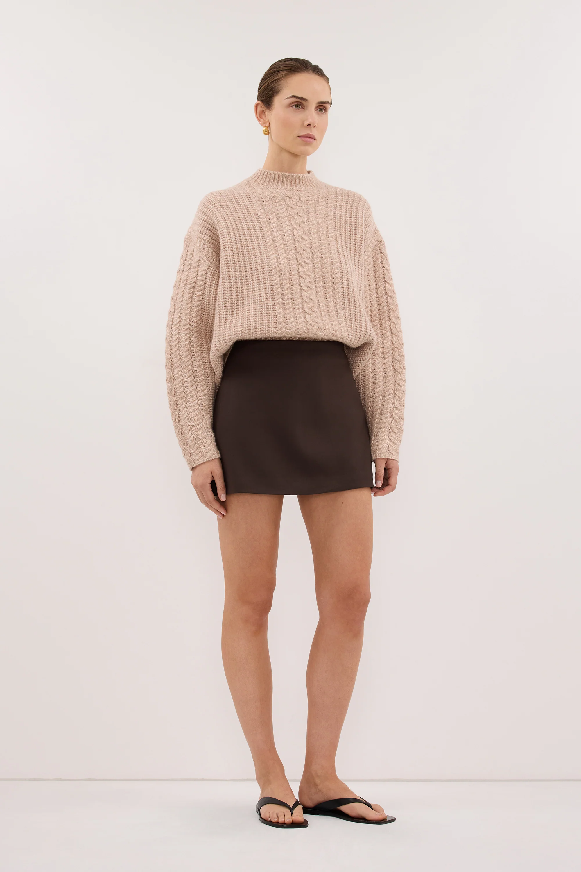 SOHO BITTER CHOC TAILORED SKORT - Image 3