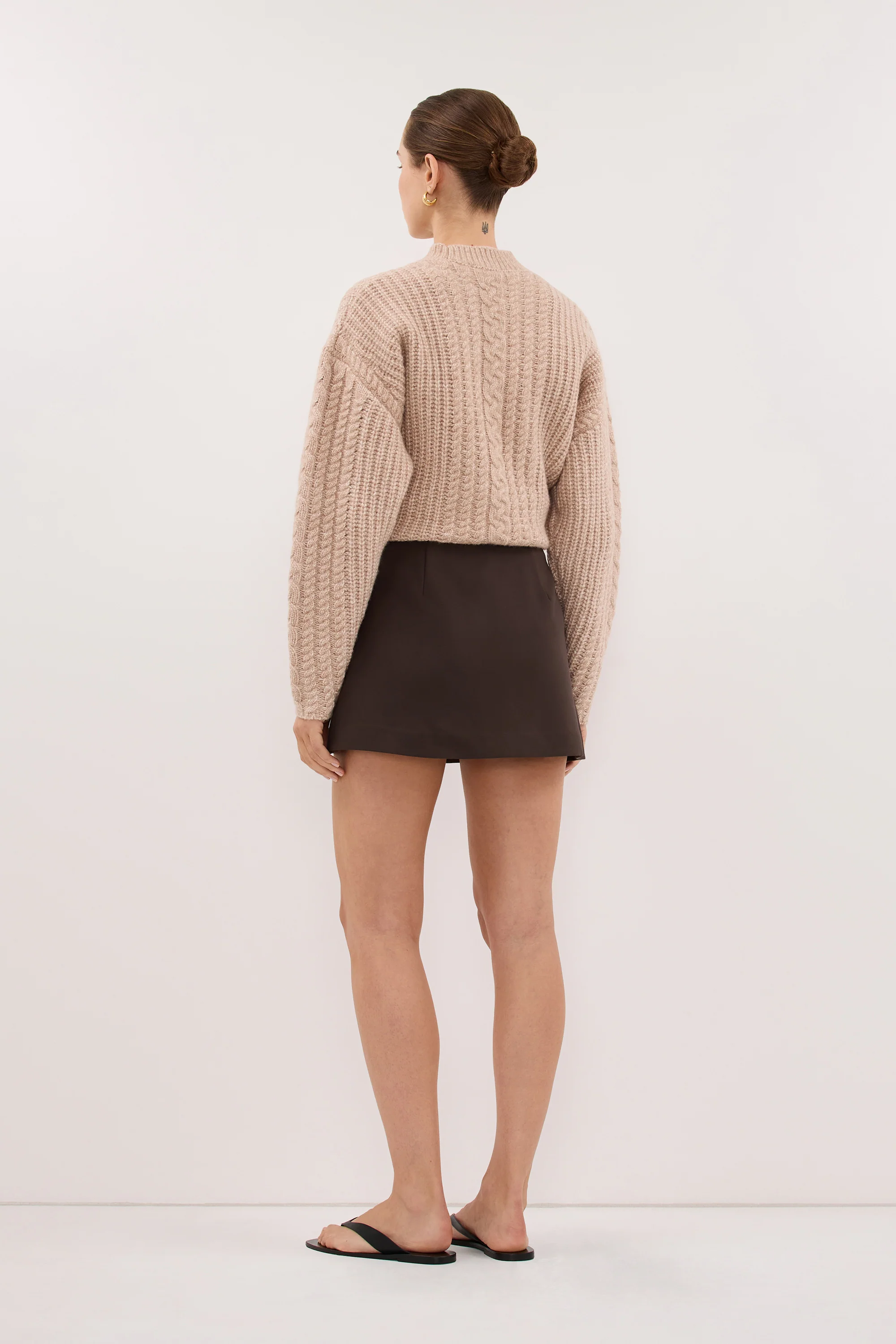SOHO BITTER CHOC TAILORED SKORT - Image 4
