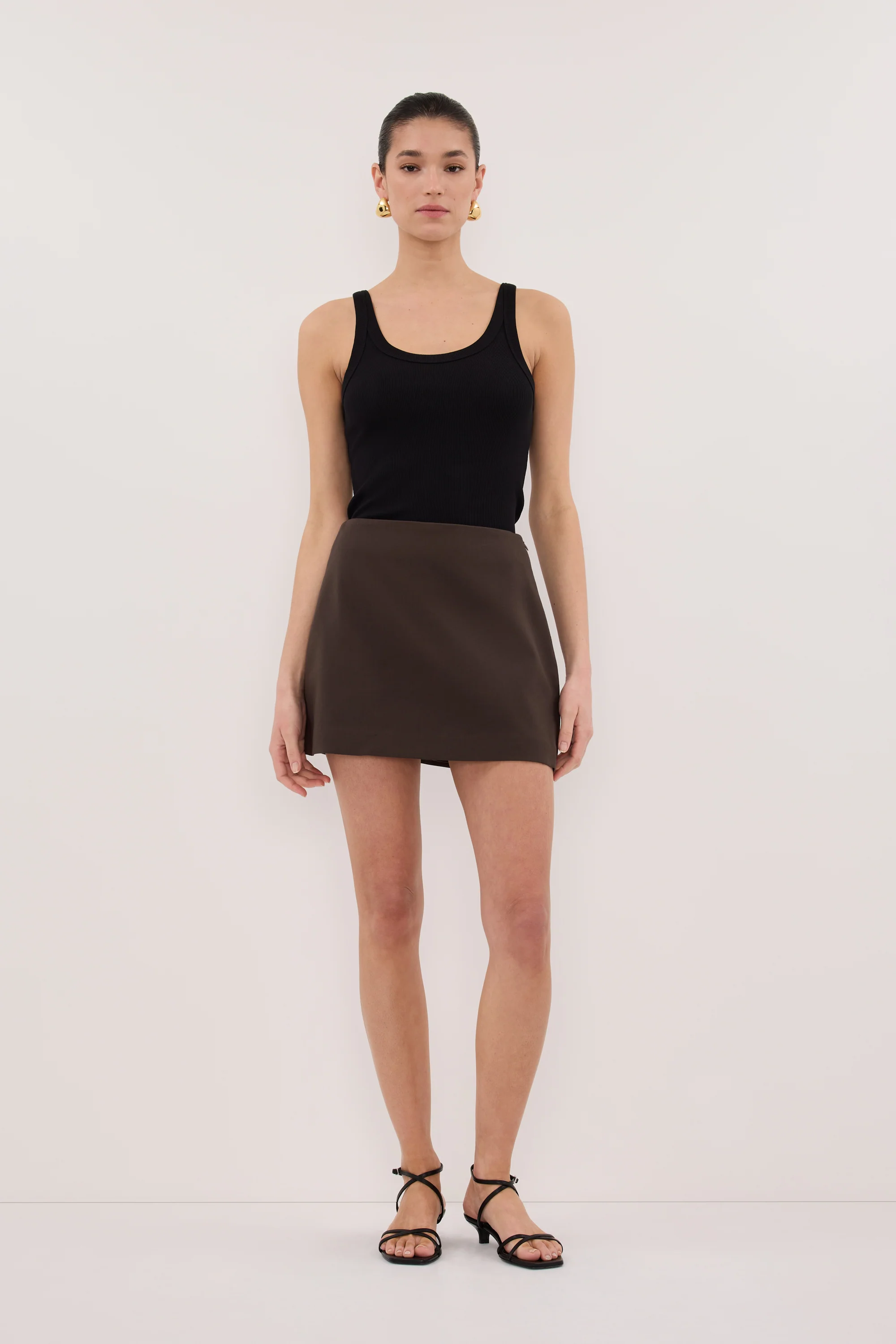 SOHO BITTER CHOC TAILORED SKORT - Image 6