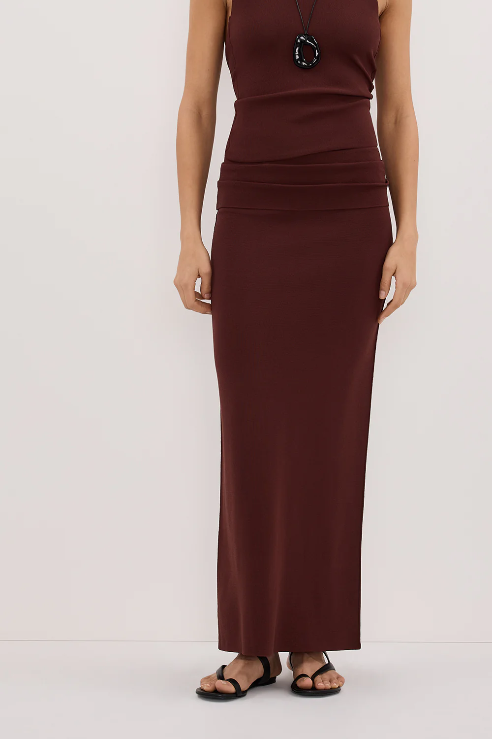 SOL CINNAMON KNIT MIDI SKIRT - Image 2