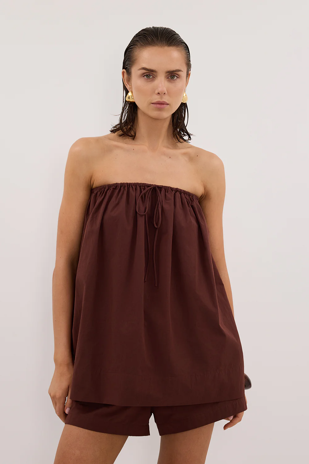 SOMMER CINNAMON POPLIN SHORT - Image 3