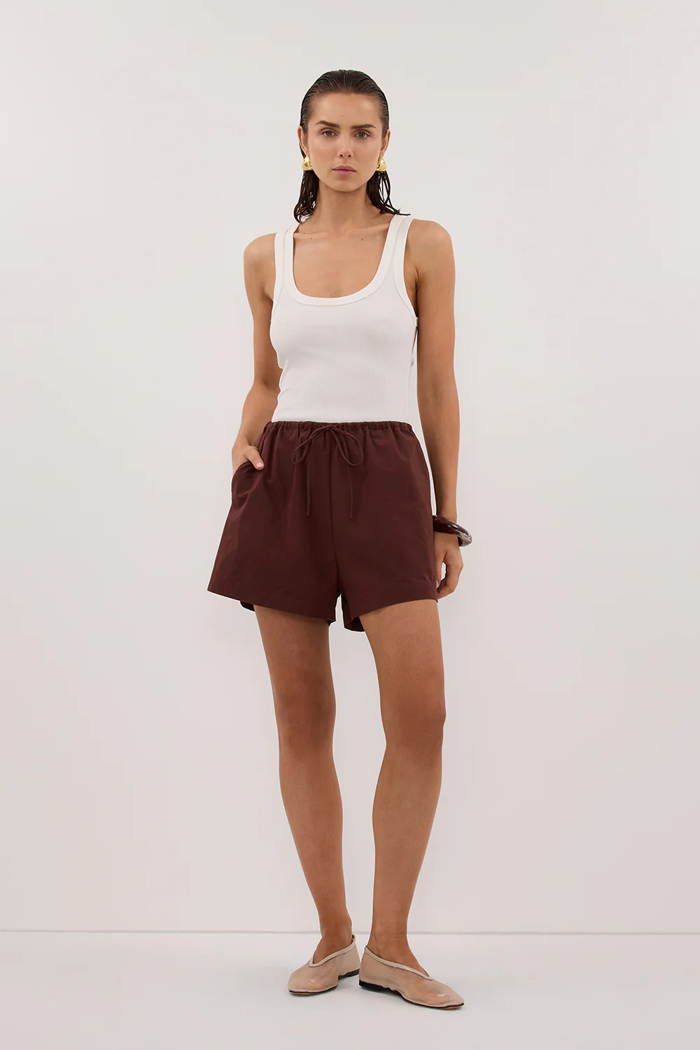 SOMMER CINNAMON POPLIN SHORT - Image 7