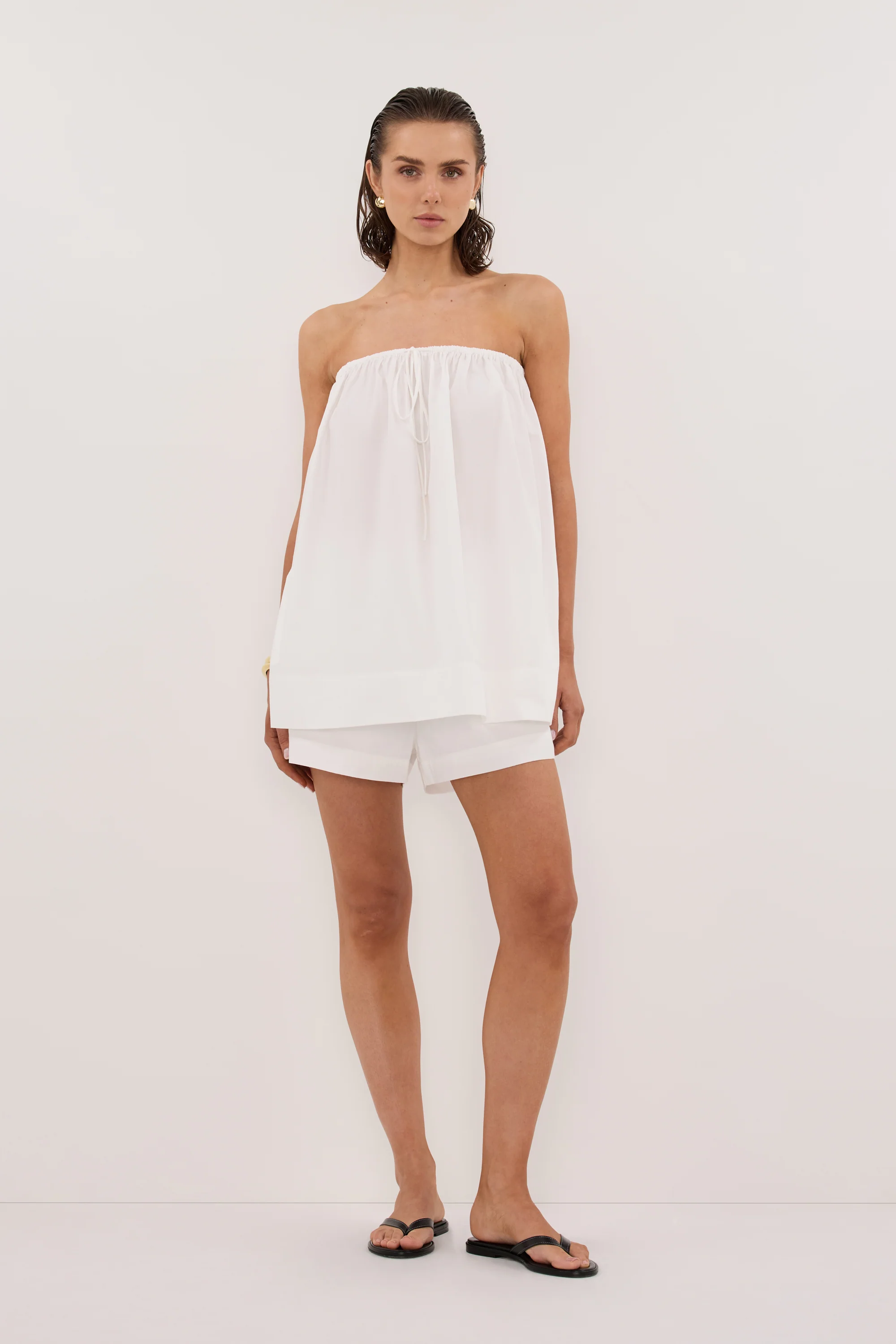 SOMMER WHITE POPLIN SHORT
