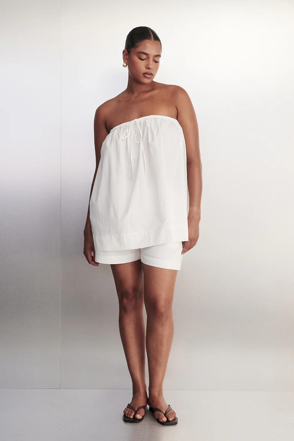 SOMMER WHITE POPLIN SHORT - Image 2