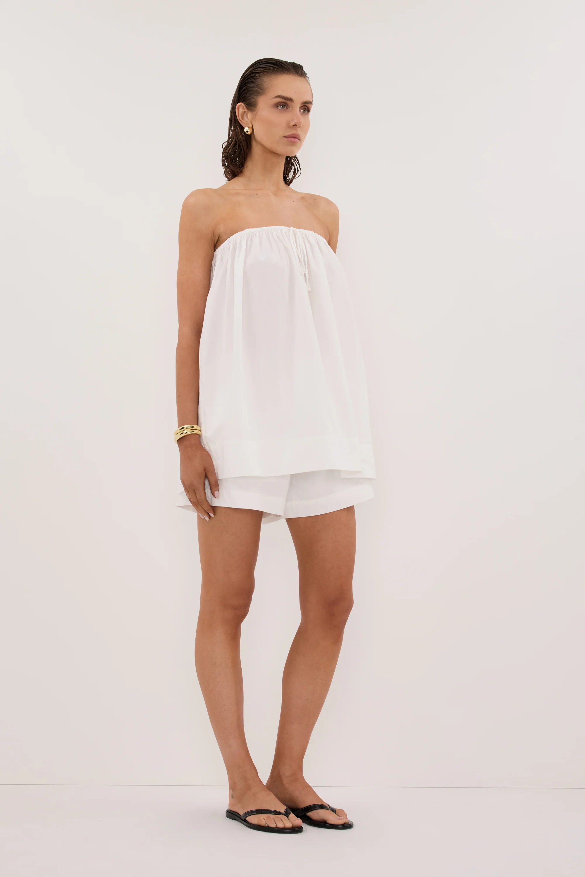 SOMMER WHITE POPLIN SHORT - Image 4