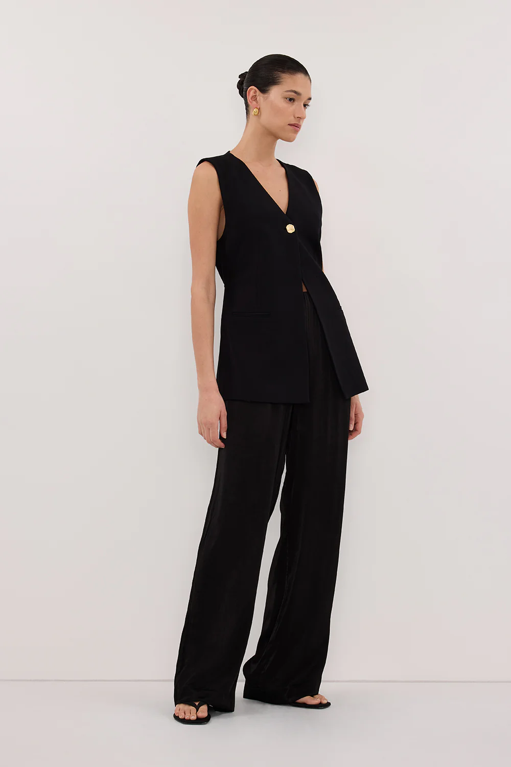 SONNY BLACK TAILORED VEST - Image 4