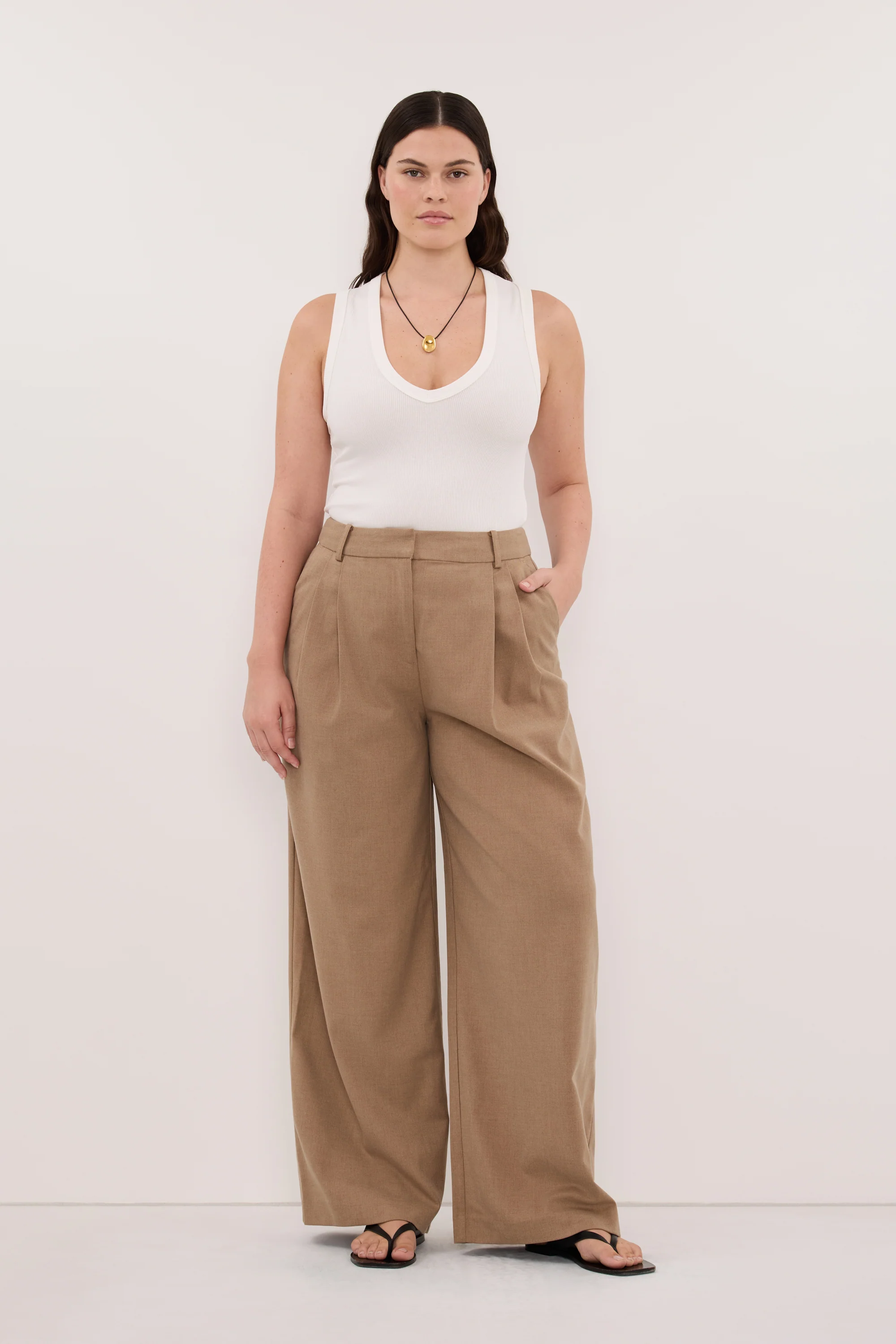 SORAYA TAN MARLE RELAXED TAILORED PANT - Image 6