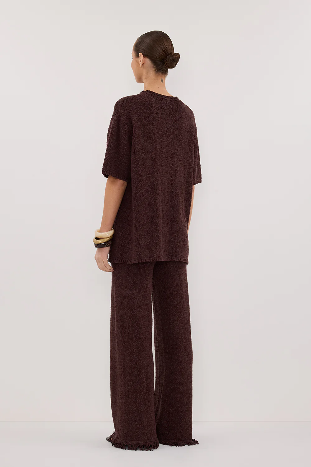 SUE CHOC FRINGE KNIT PANT - Image 4