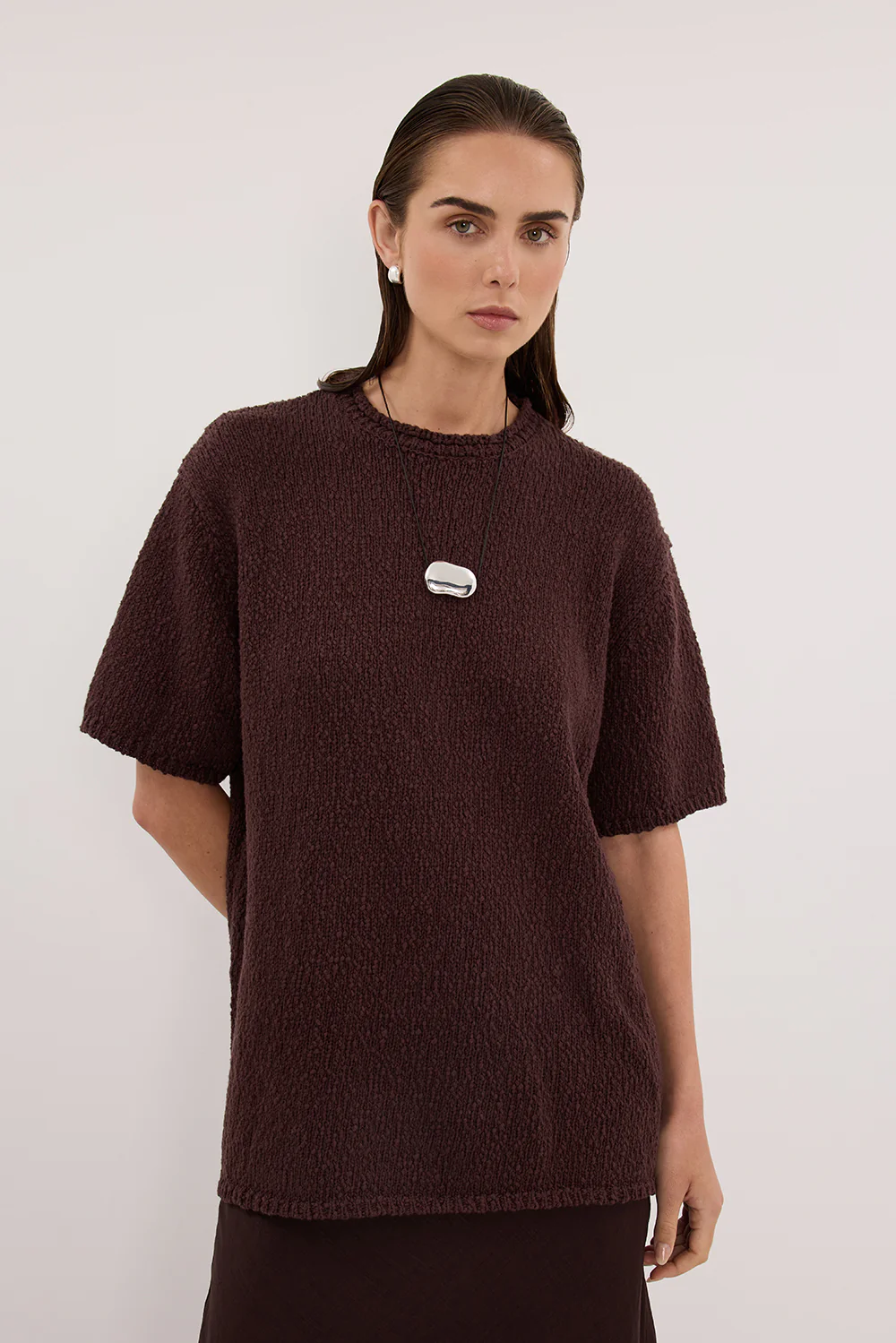 SUE CHOC OVERSIZED KNIT TEE - Image 4