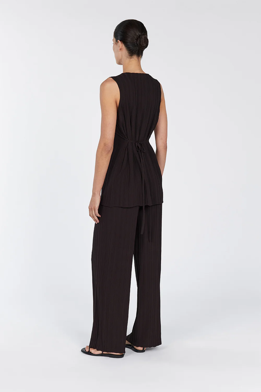SYLVIA BITTER CHOC LONGLINE VEST - Image 4