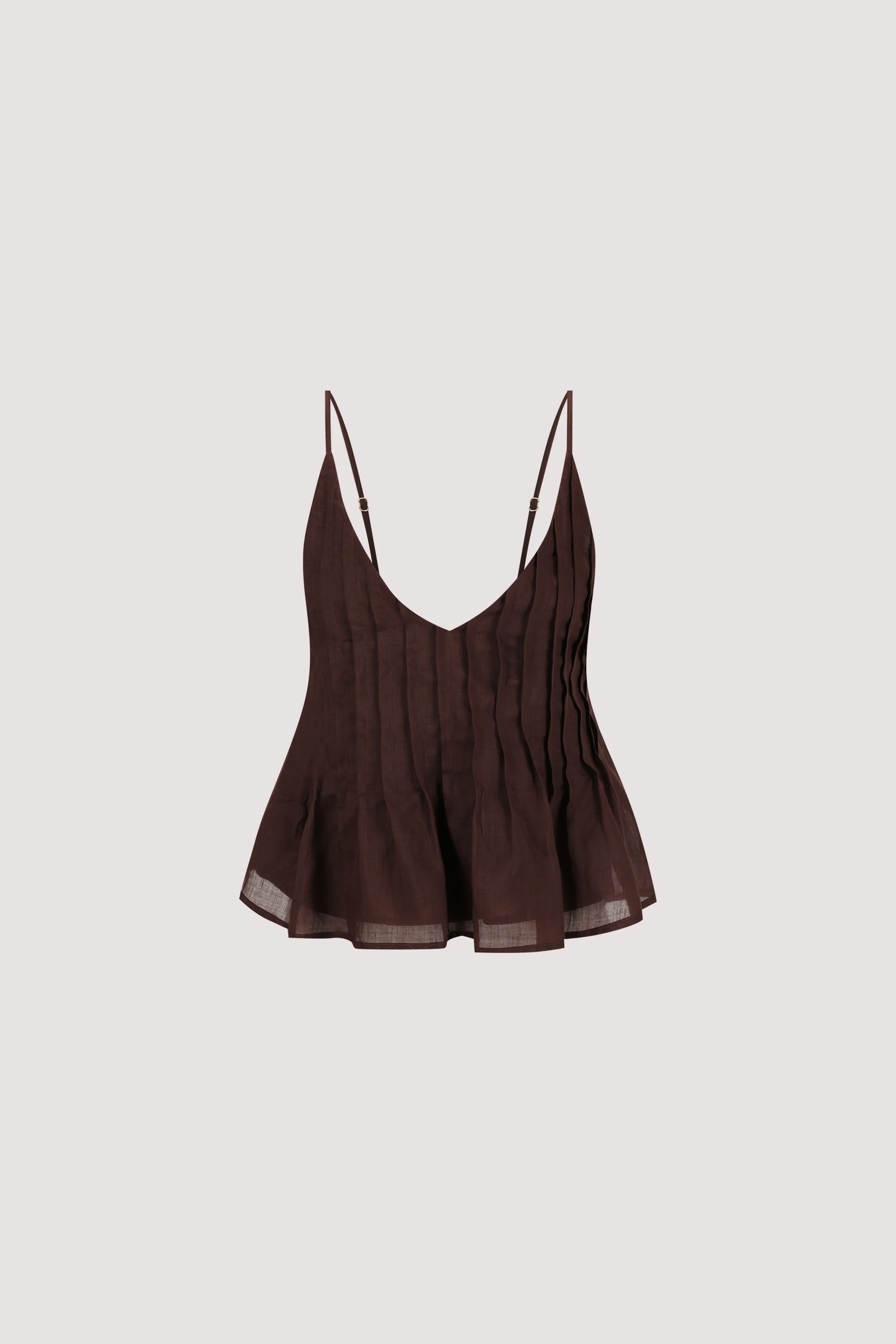 TAHLIA BURNT CHOC RAMIE TOP - Image 8