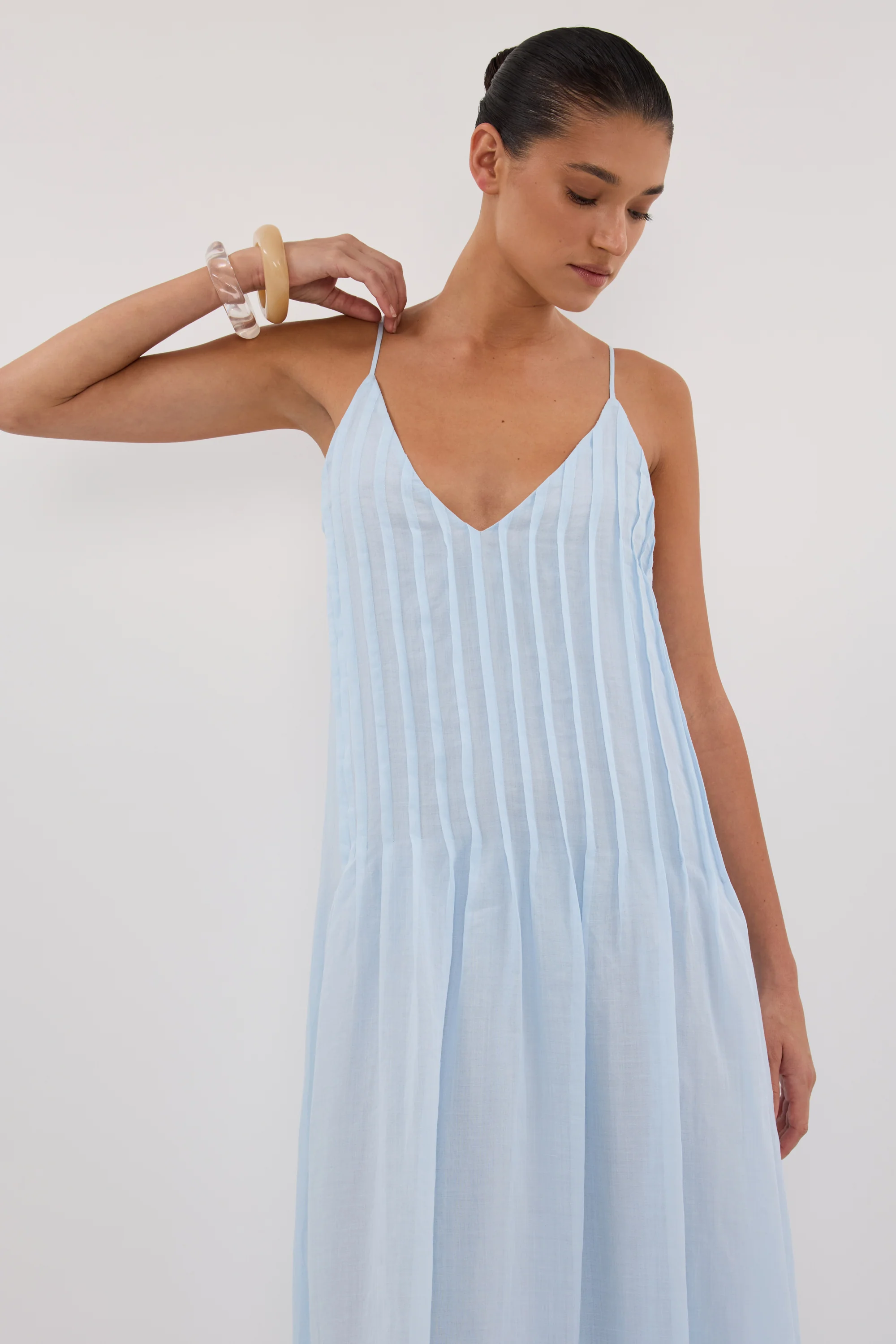 TAHLIA CORNFLOWER RAMIE MAXI DRESS - Image 2