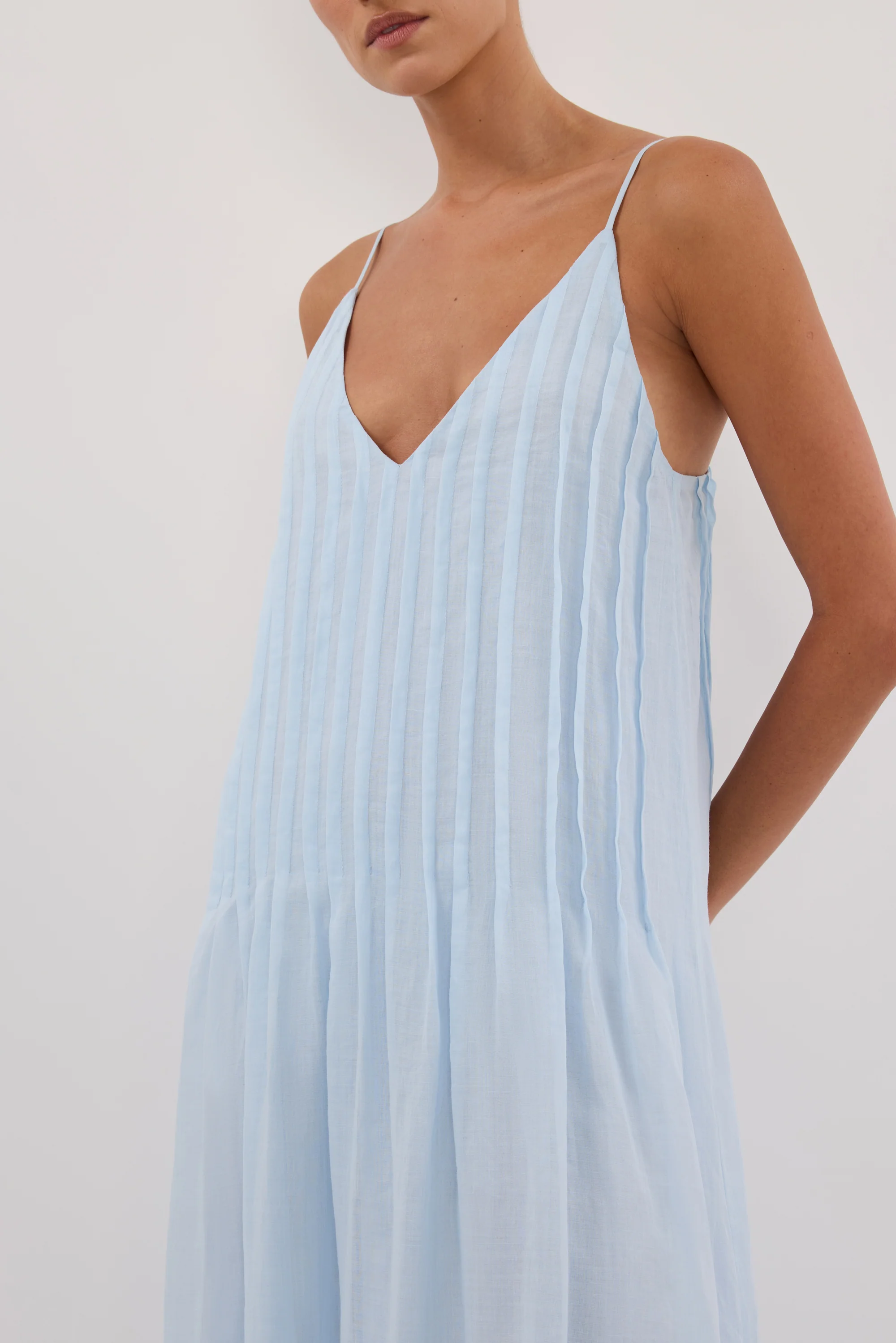 TAHLIA CORNFLOWER RAMIE MAXI DRESS - Image 4