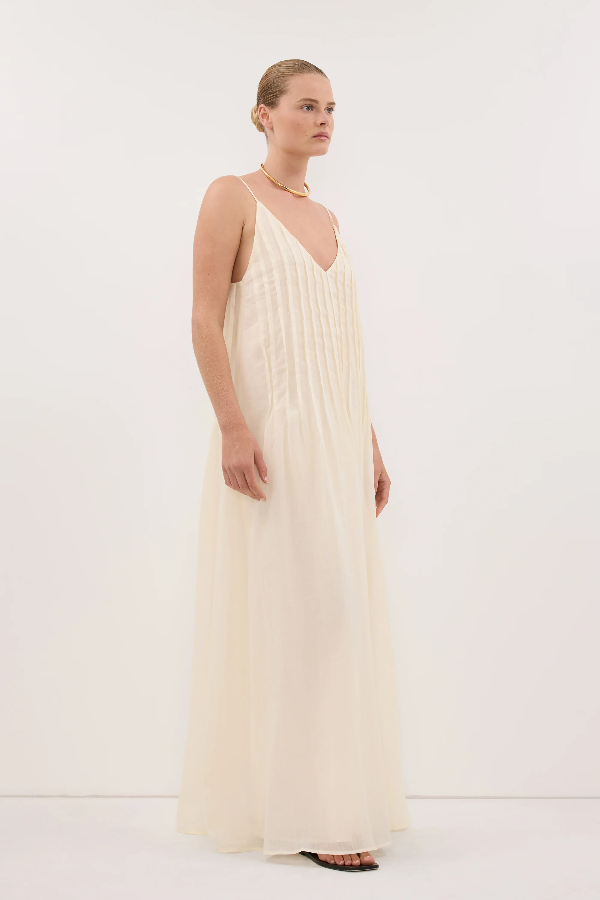 TAHLIA STRAW RAMIE MAXI DRESS - Image 3