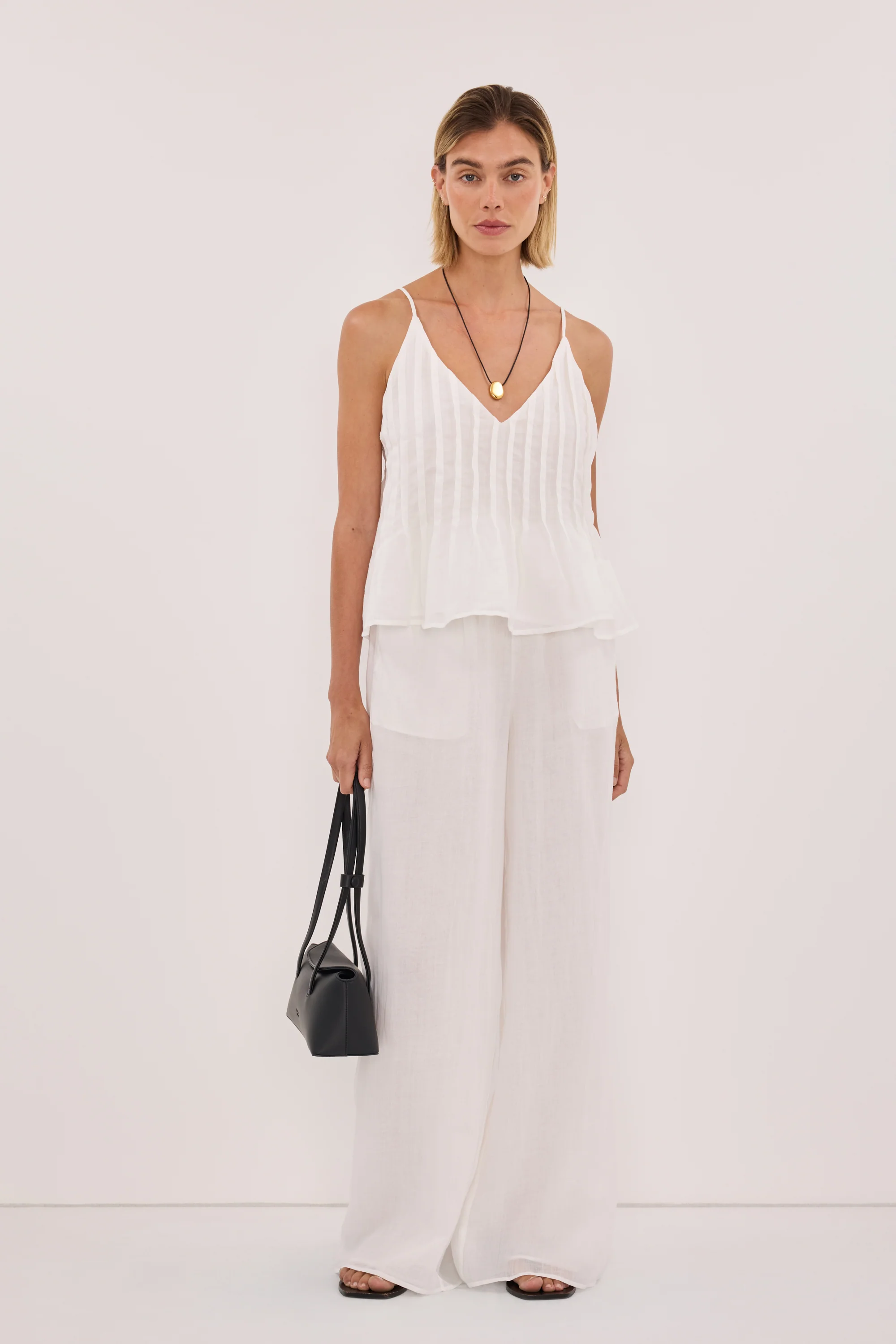 TAHLIA WHITE RAMIE TOP