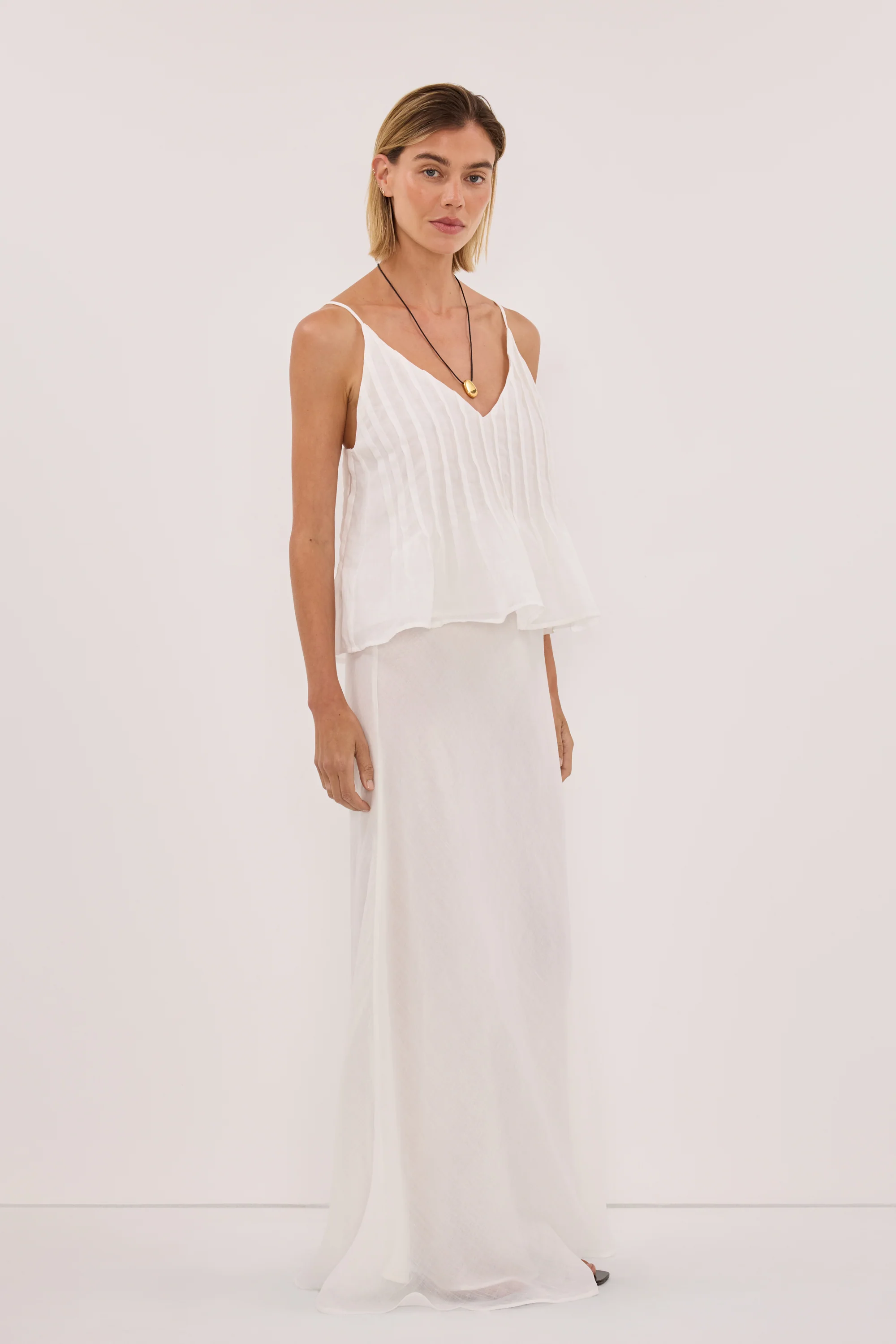TAHLIA WHITE RAMIE TOP - Image 3