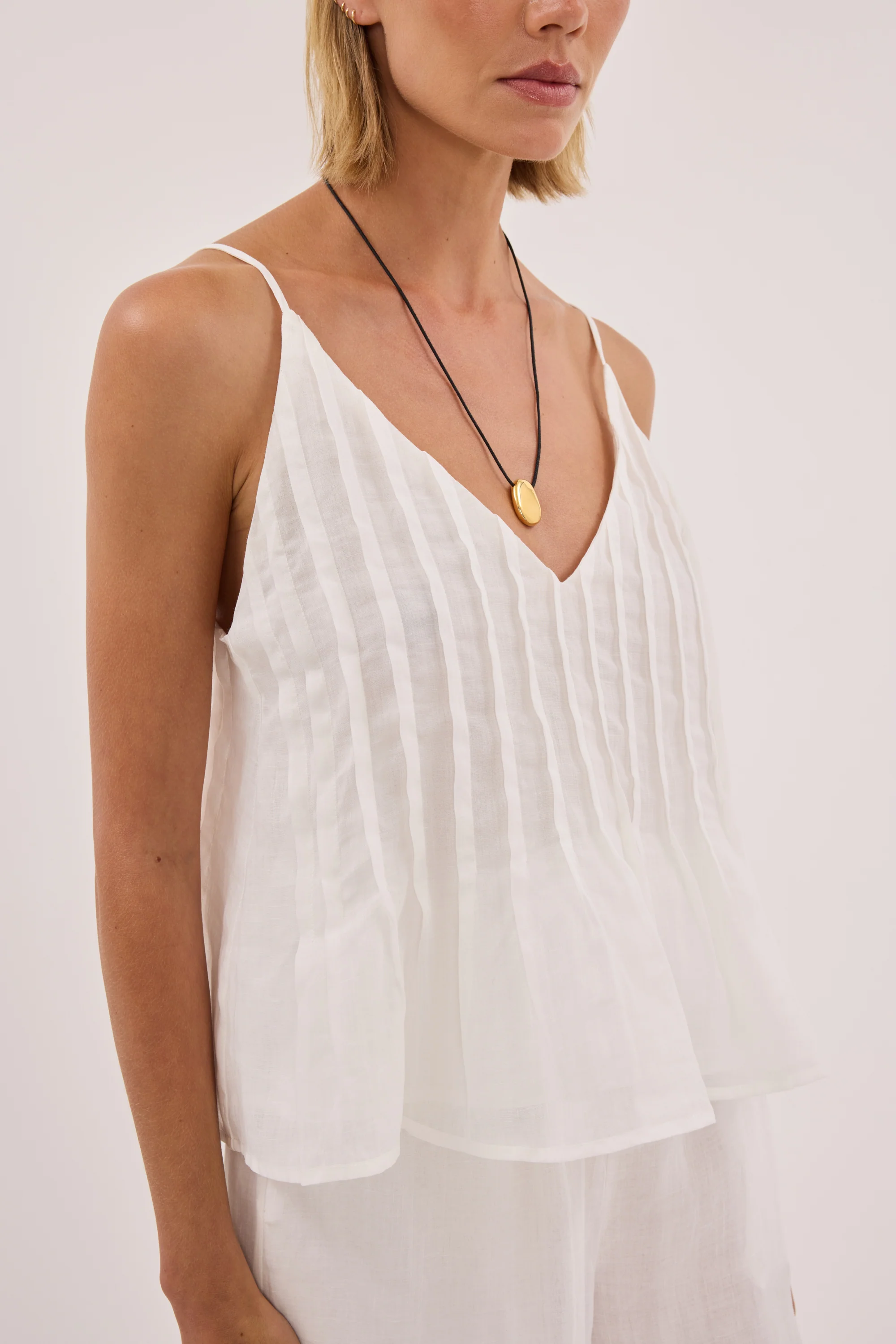 TAHLIA WHITE RAMIE TOP - Image 5