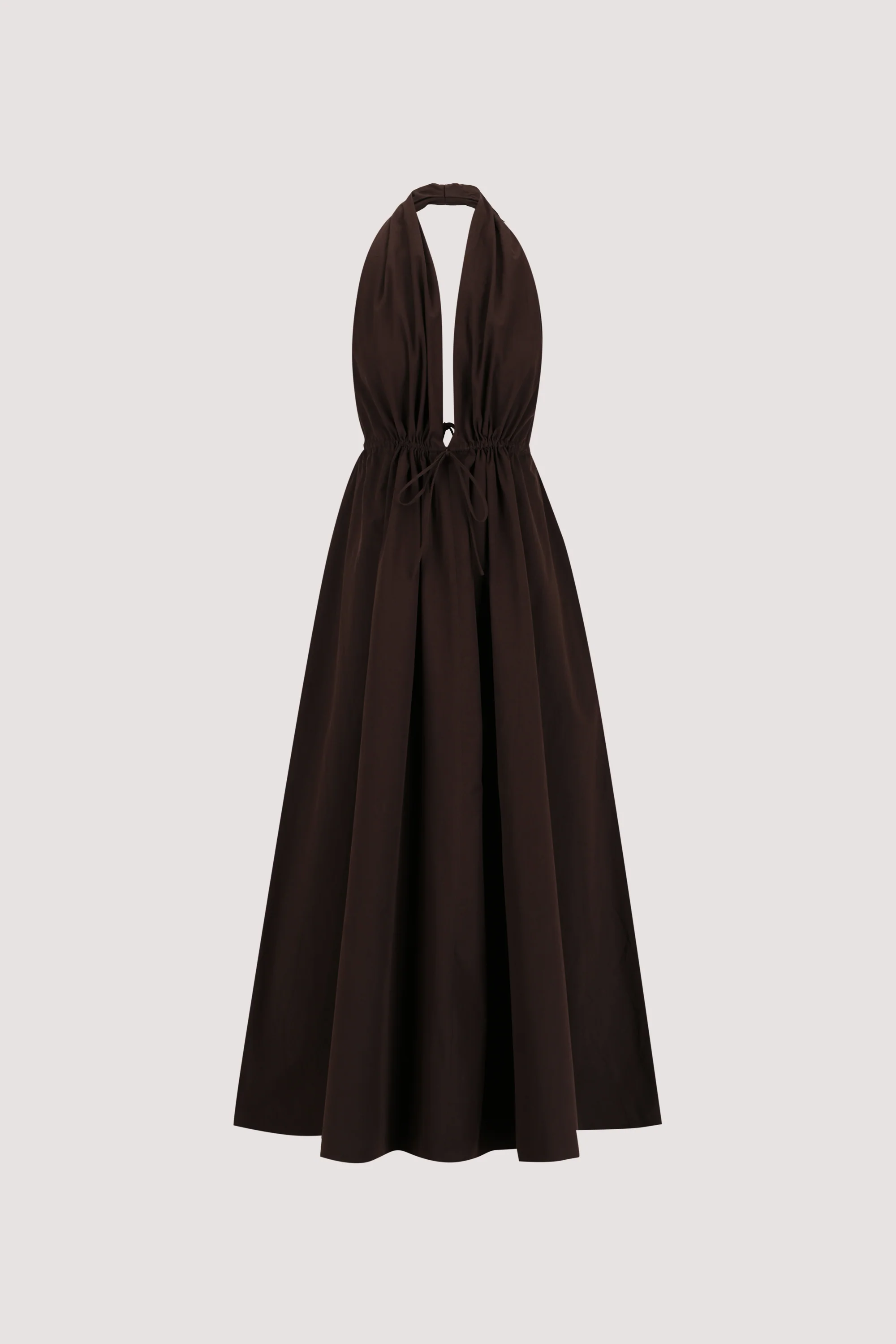 TAMMY BURNT CHOC SLEEVELESS COTTON MIDI DRESS - Image 9