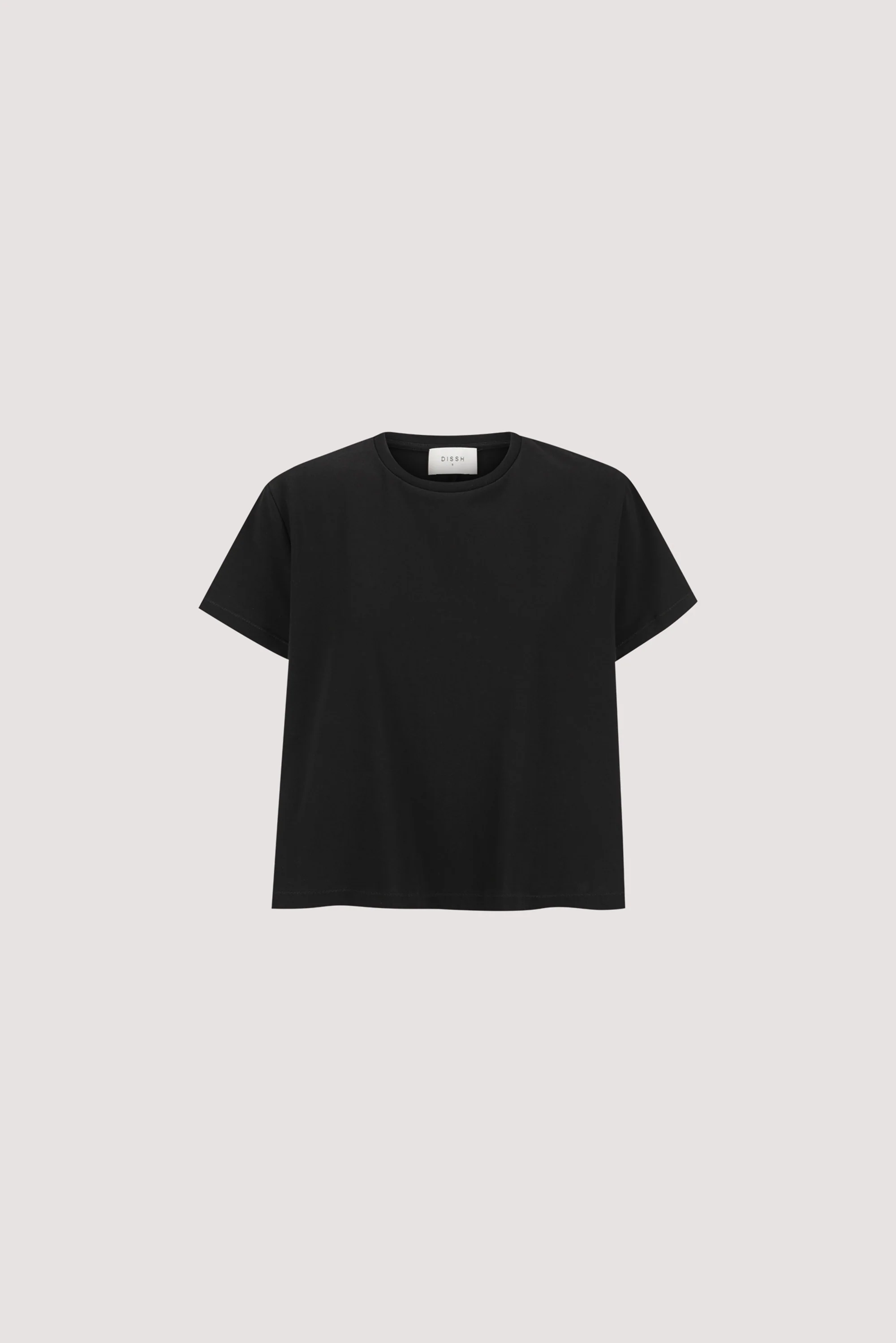 TATUM BLACK SHORT SLEEVE COTTON TEE - Image 6