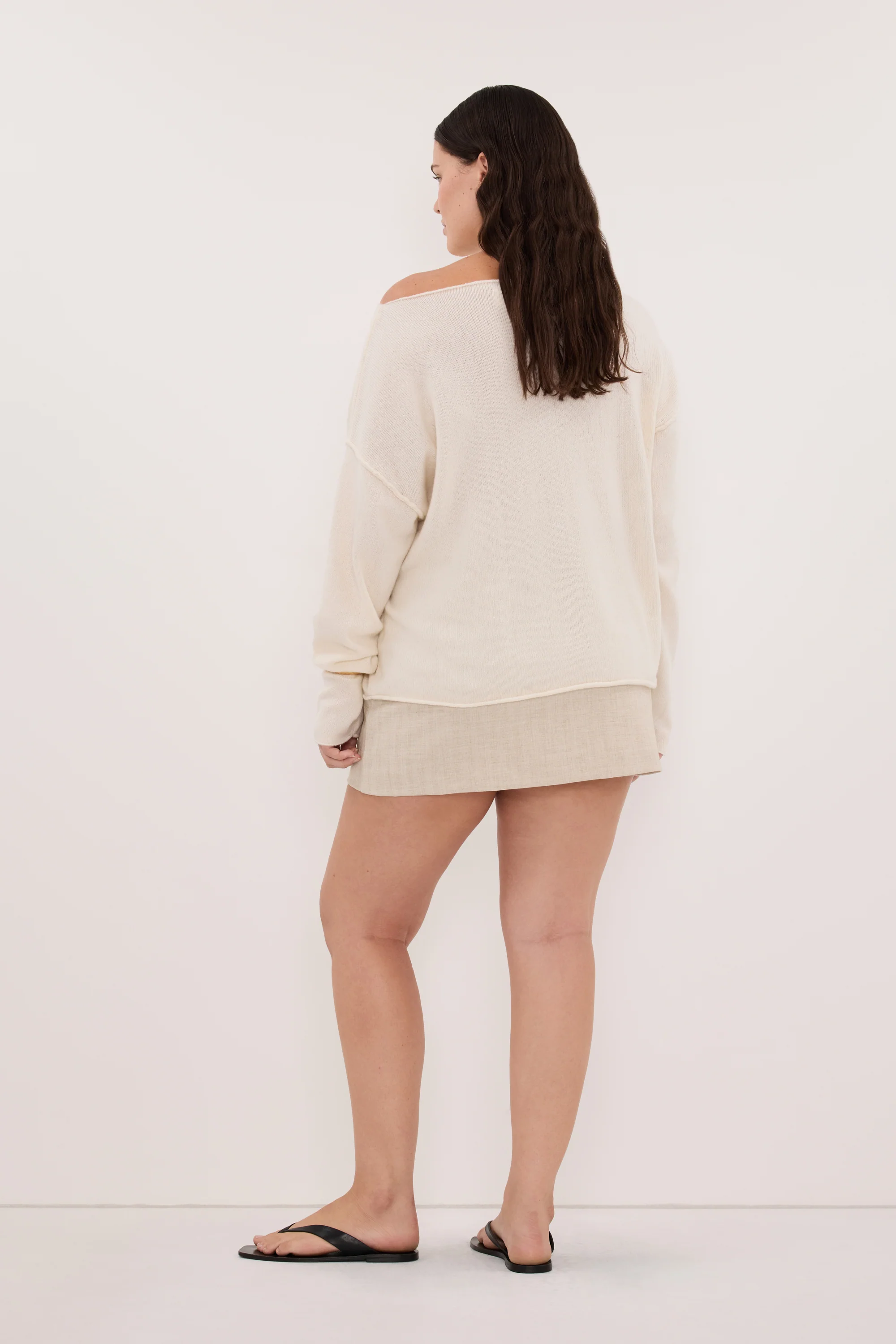 TESS IVORY BOATNECK KNIT JUMPER - Image 7