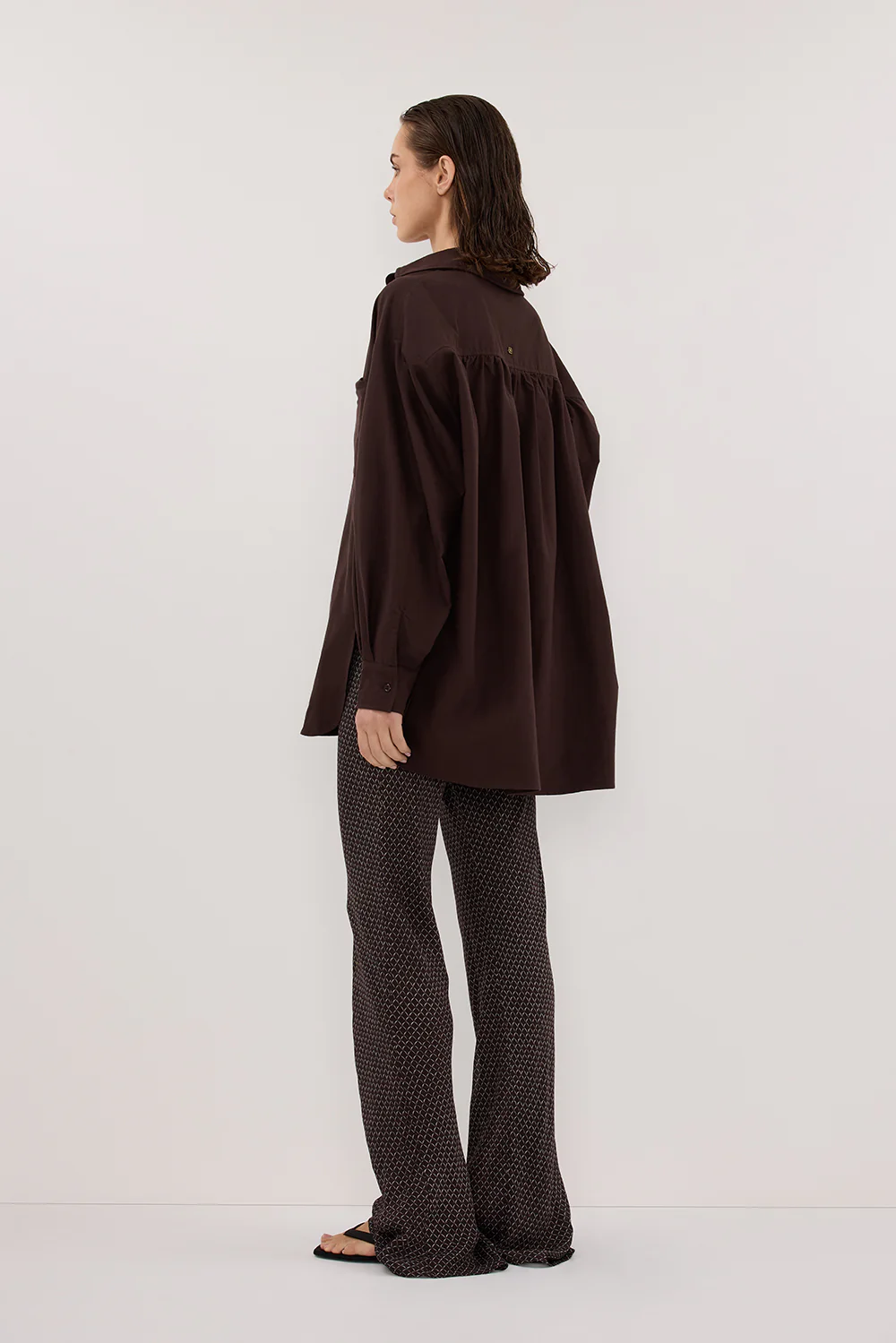 TIA CHOC MICRO CHECK BIAS PANT - Image 4
