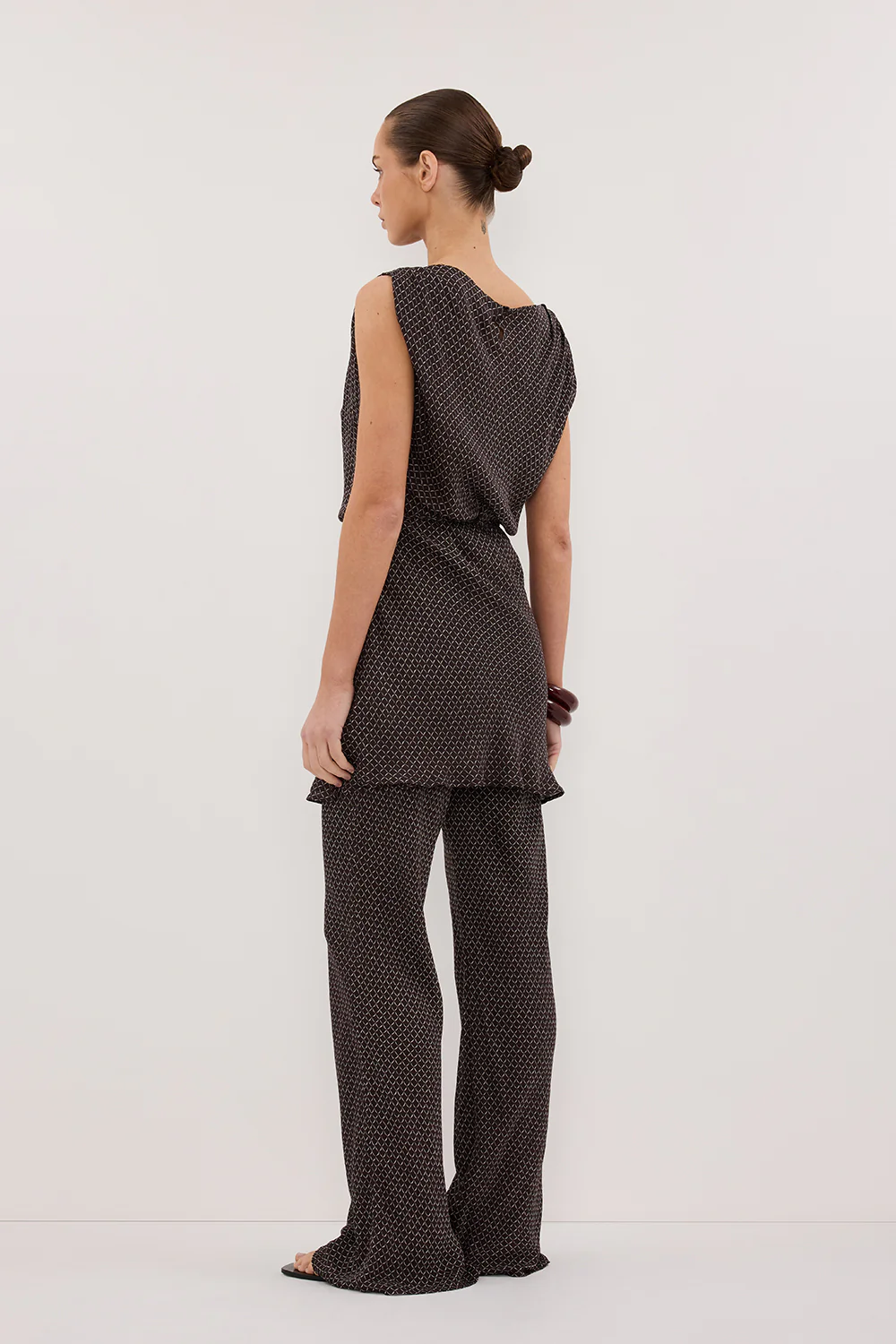 TIA CHOC MICRO CHECK MINI DRESS - Image 6