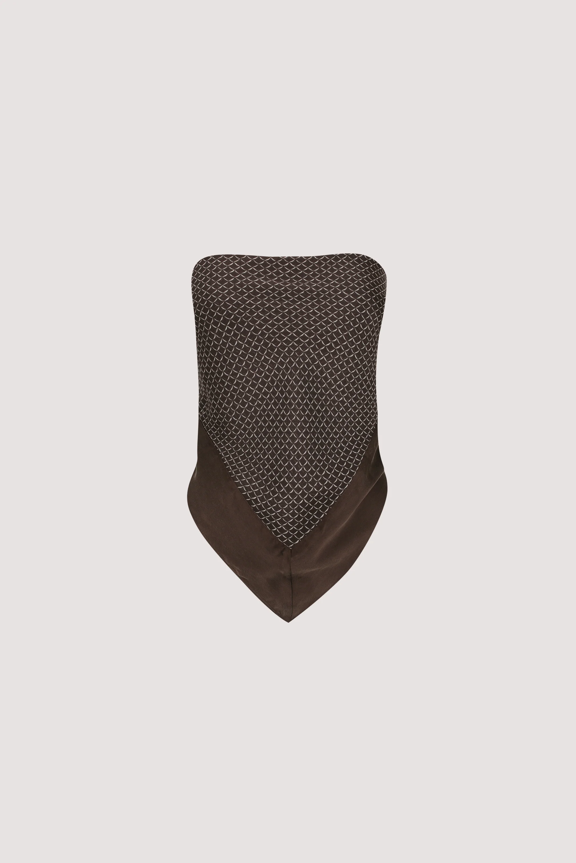 TIA CHOC MICRO CHECK SCARF TOP - Image 7