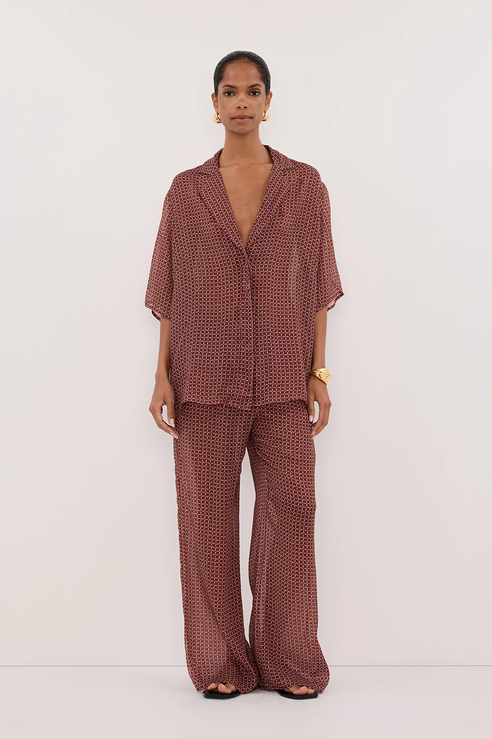 TIA SAHARA MICRO CHECK PANT