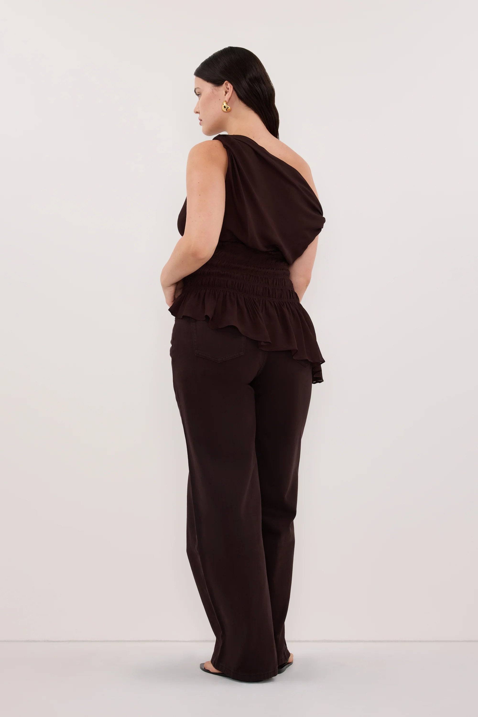 TIANA DARK CHOC ASYM TOP - Image 6