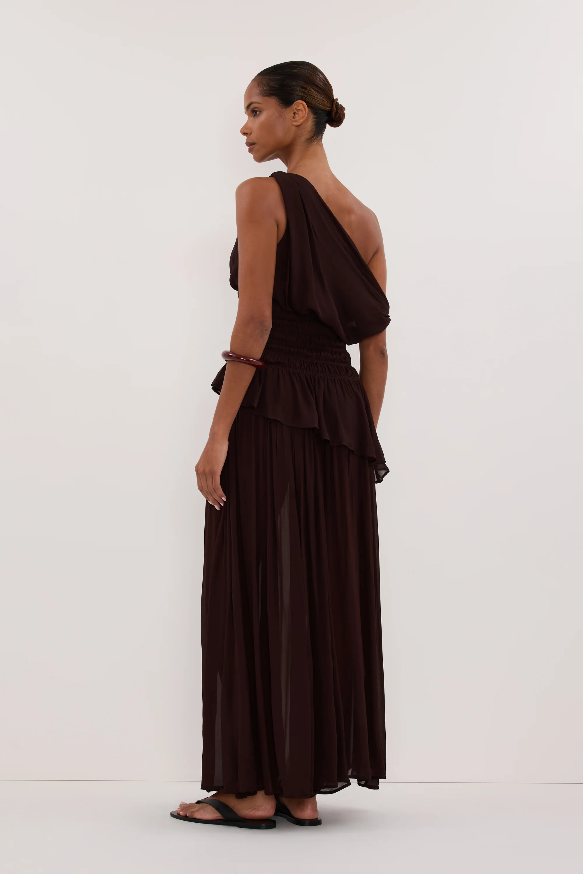 TIANA DARK CHOC MIDI SKIRT - Image 7