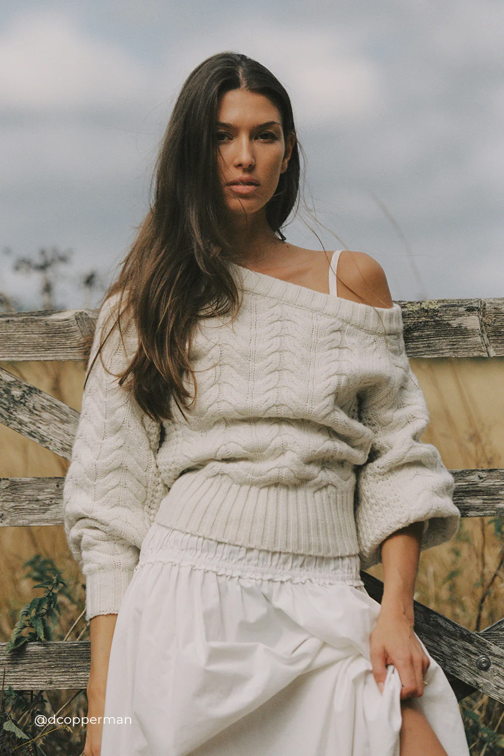 TOM CREAM ASYM KNIT JUMPER