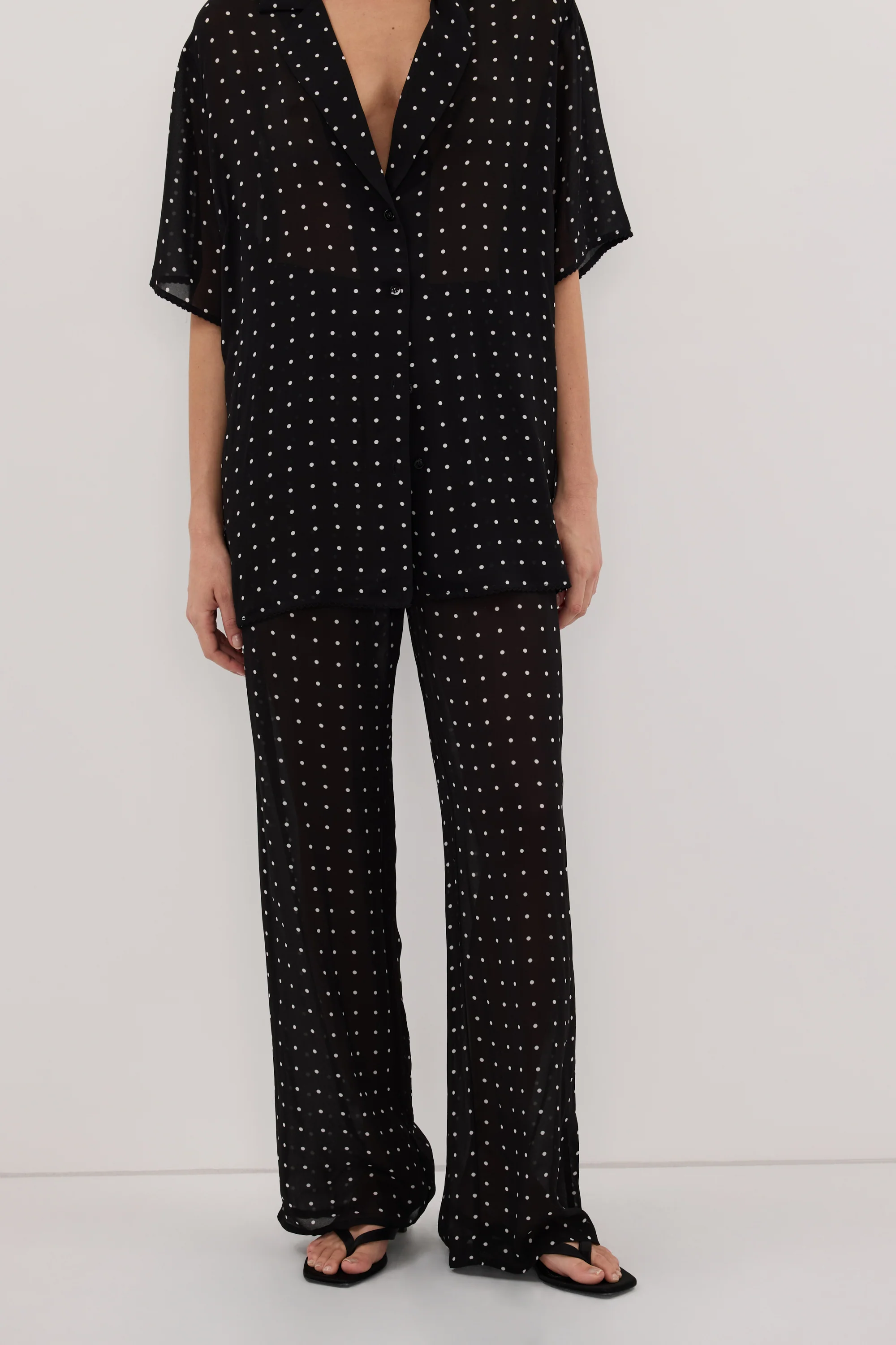 VANESSA BLACK SPOT PANT - Image 2