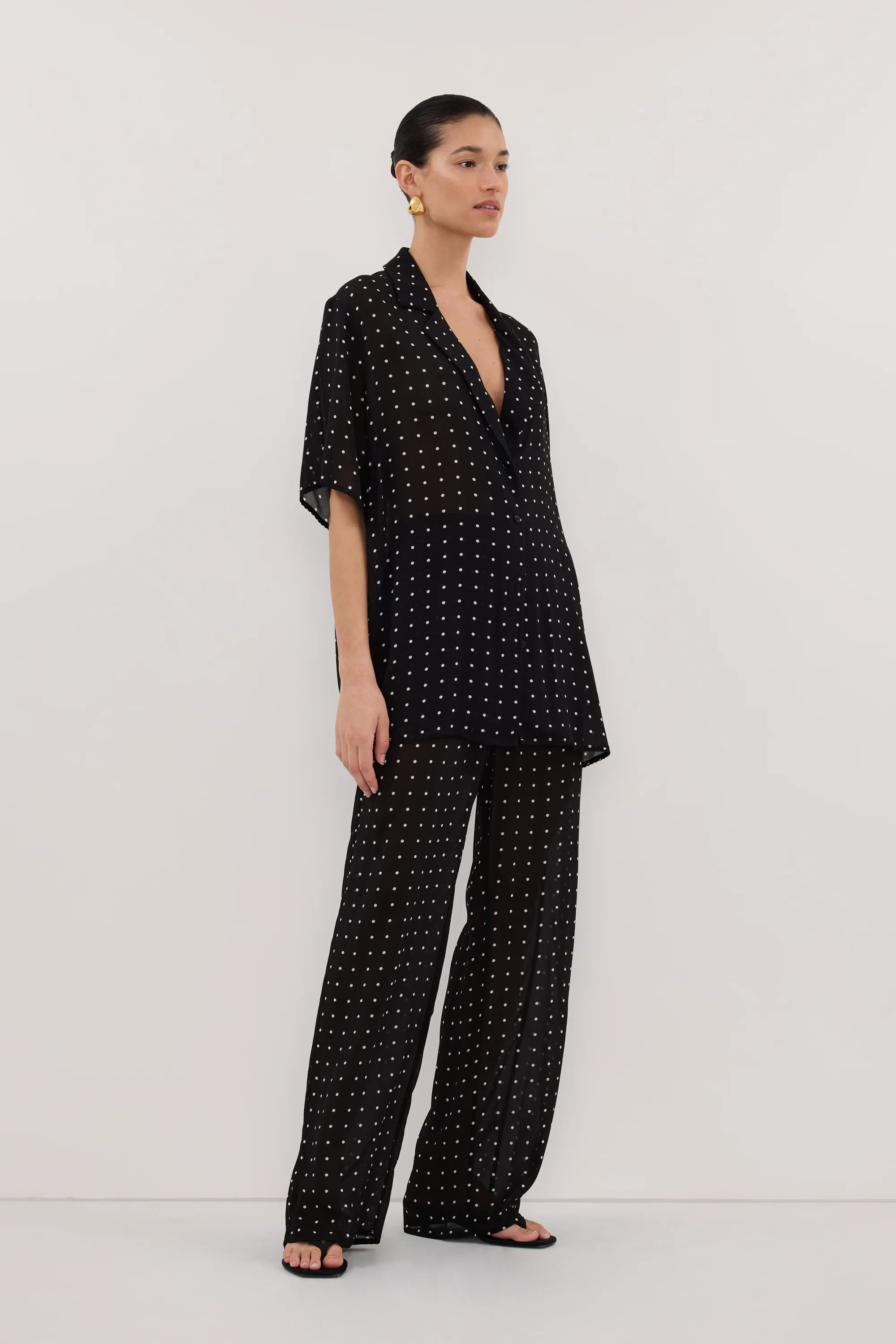 VANESSA BLACK SPOT PANT - Image 3