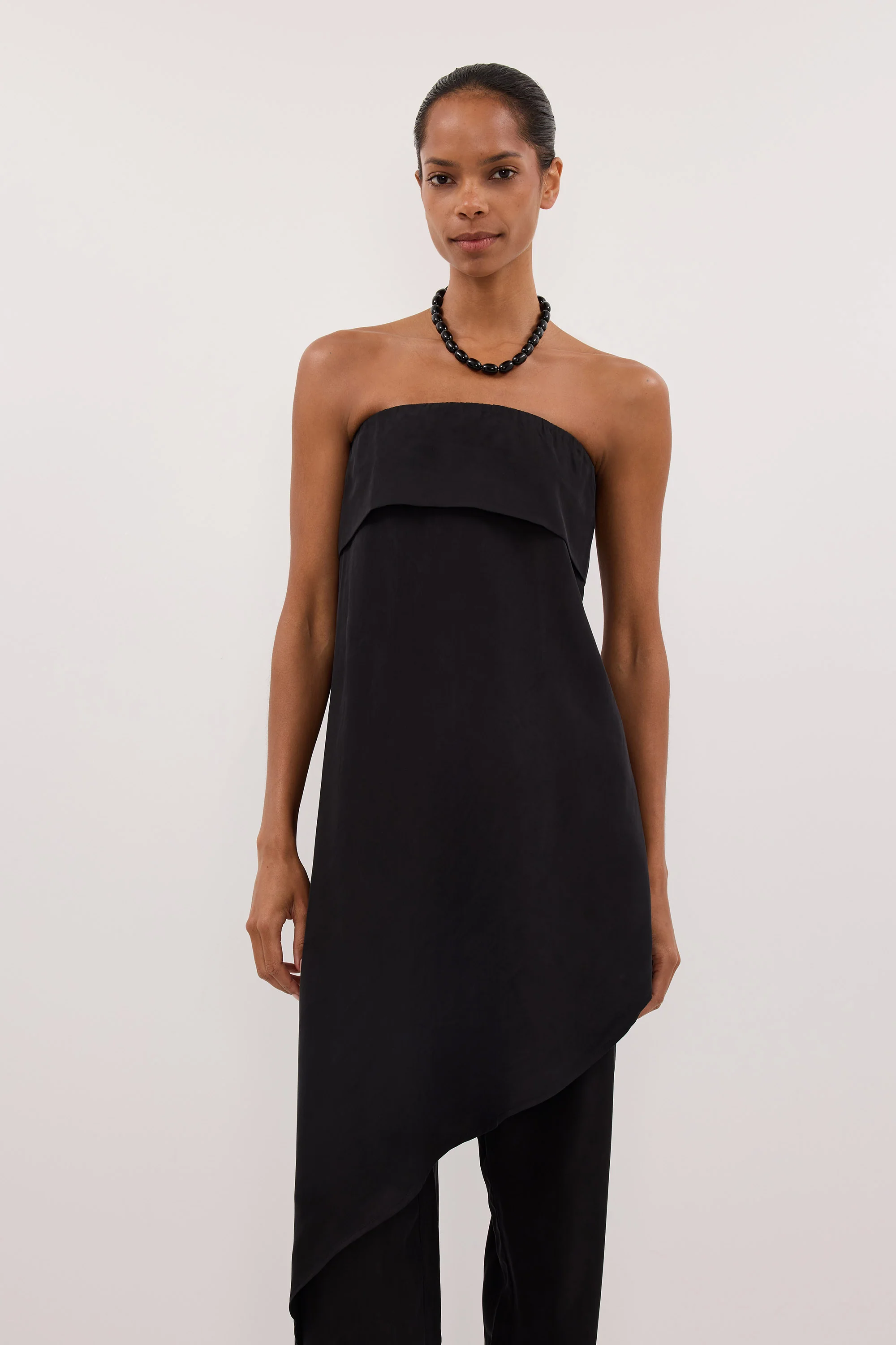 VENUS BLACK CUPRO ASYM TOP - Image 2